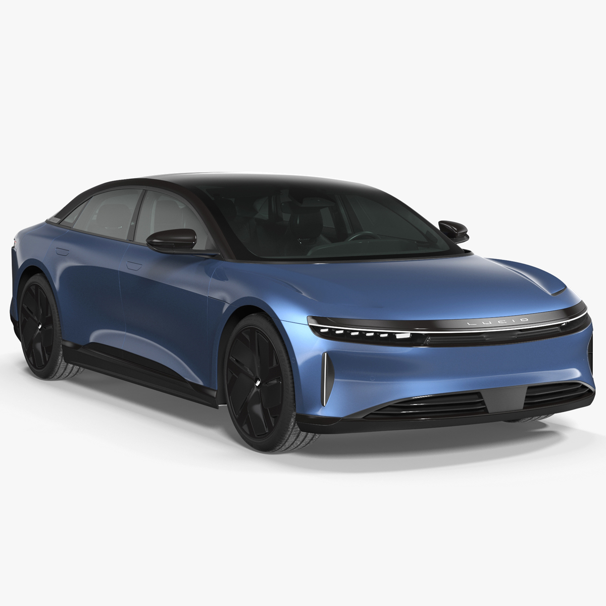 3D Lucid Air Electric Luxury Sedan Sapphire Rigged for Maya