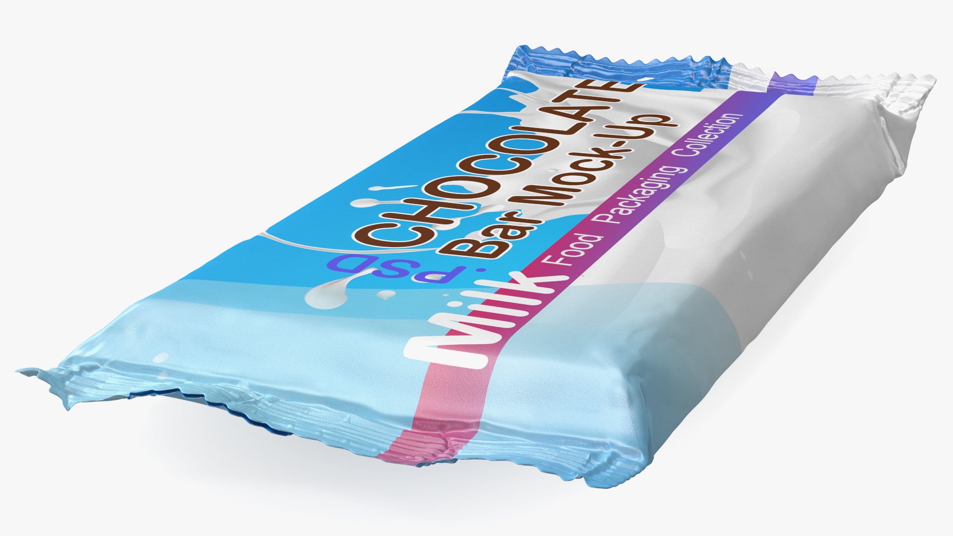 3D Milk Chocolate Bar Package Mockup model