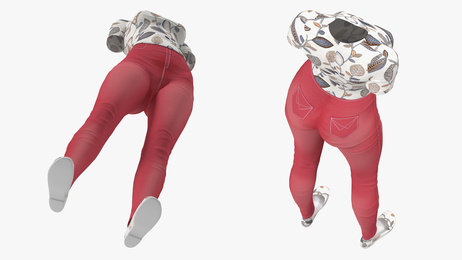 Casual Women Summer Suit 3D model