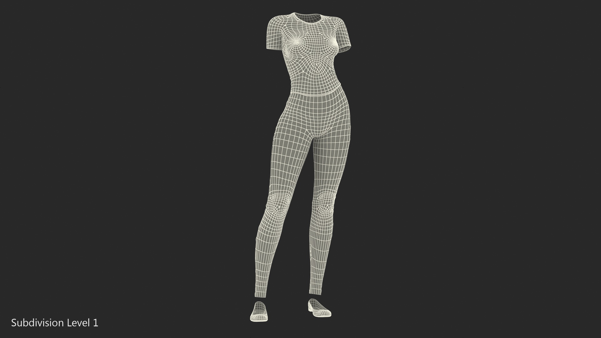 Casual Women Summer Suit 3D model