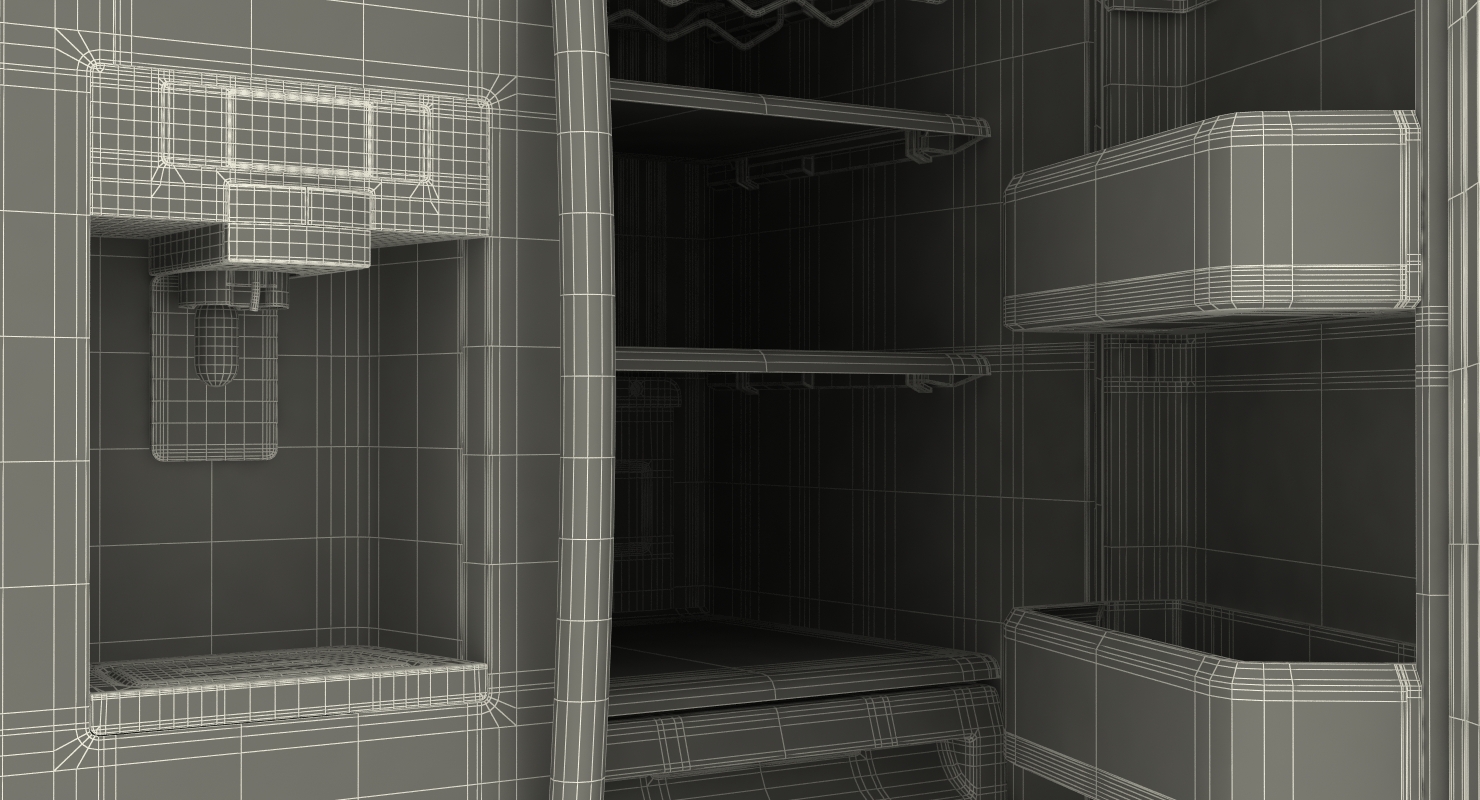 3D Refrigerator Side By Side Generic model