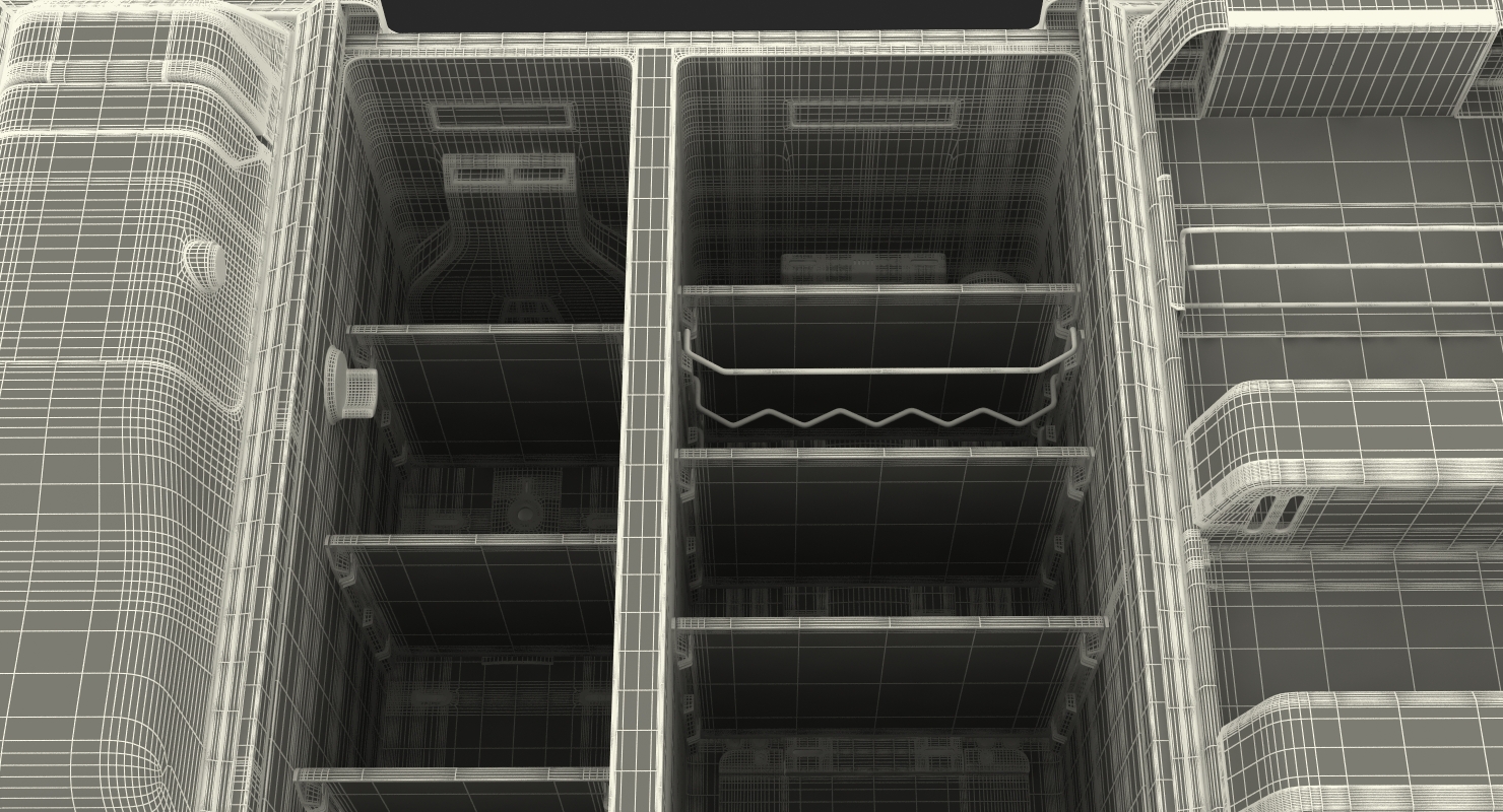 3D Refrigerator Side By Side Generic model