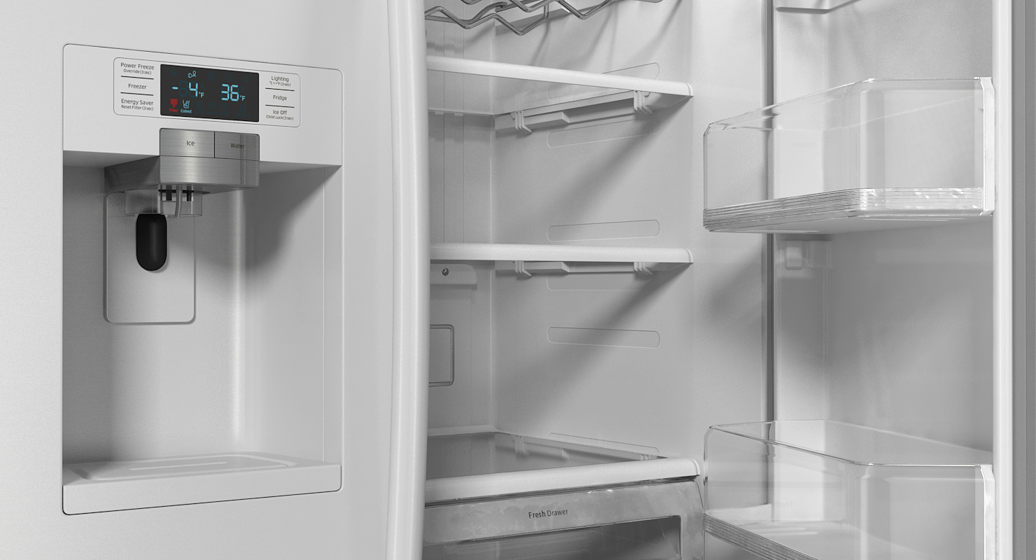 3D Refrigerator Side By Side Generic model