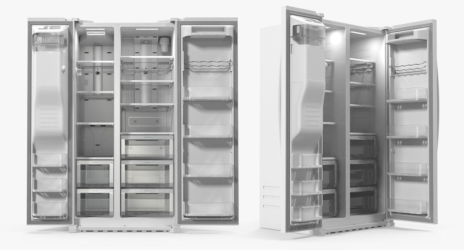 3D Refrigerator Side By Side Generic model