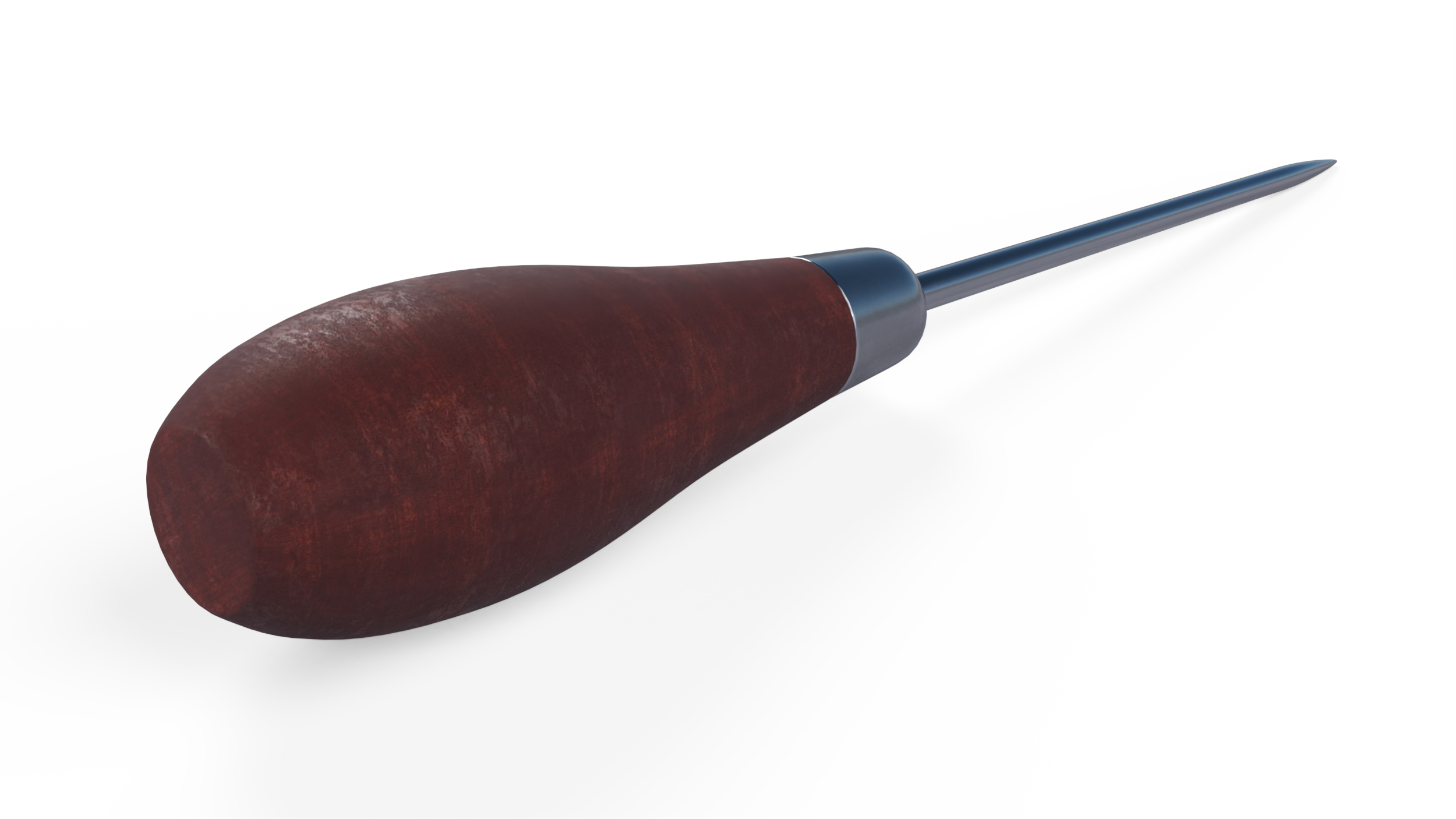 Scratch Awl Tool with Hardwood Handle 3D