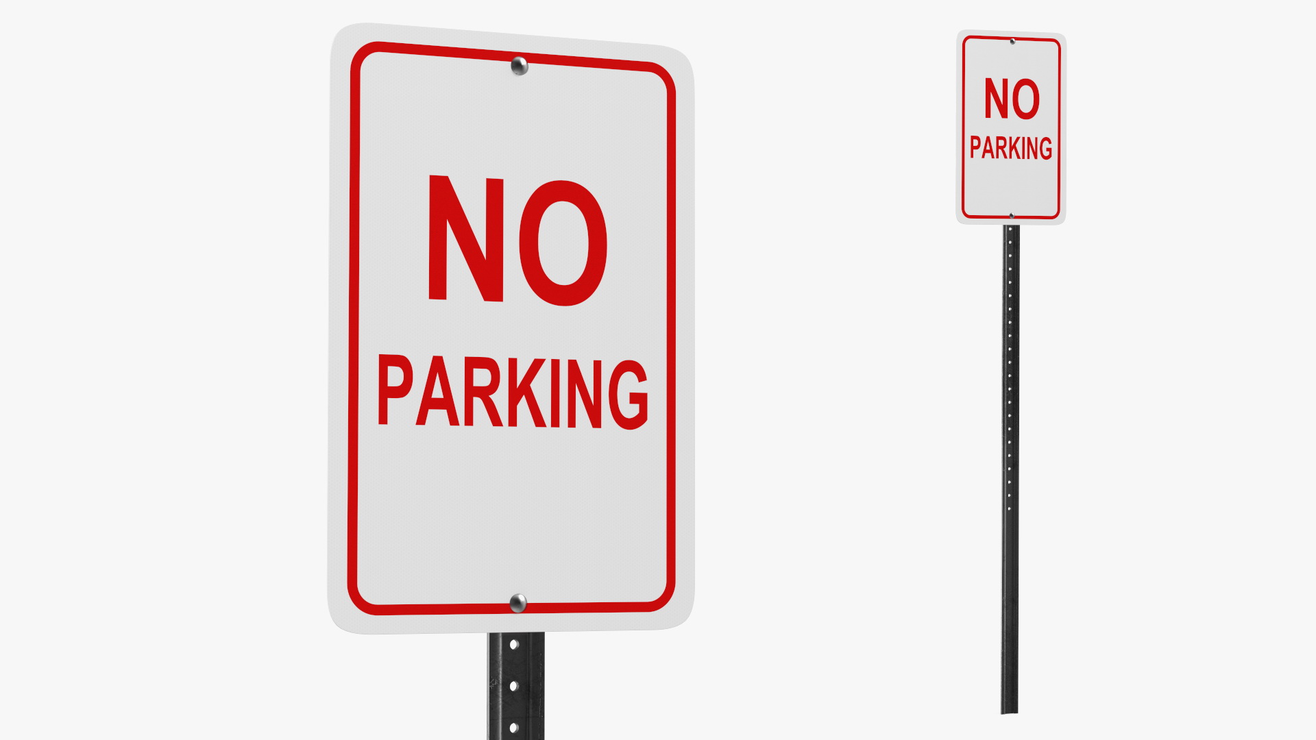 3D No Parking Traffic Sign model