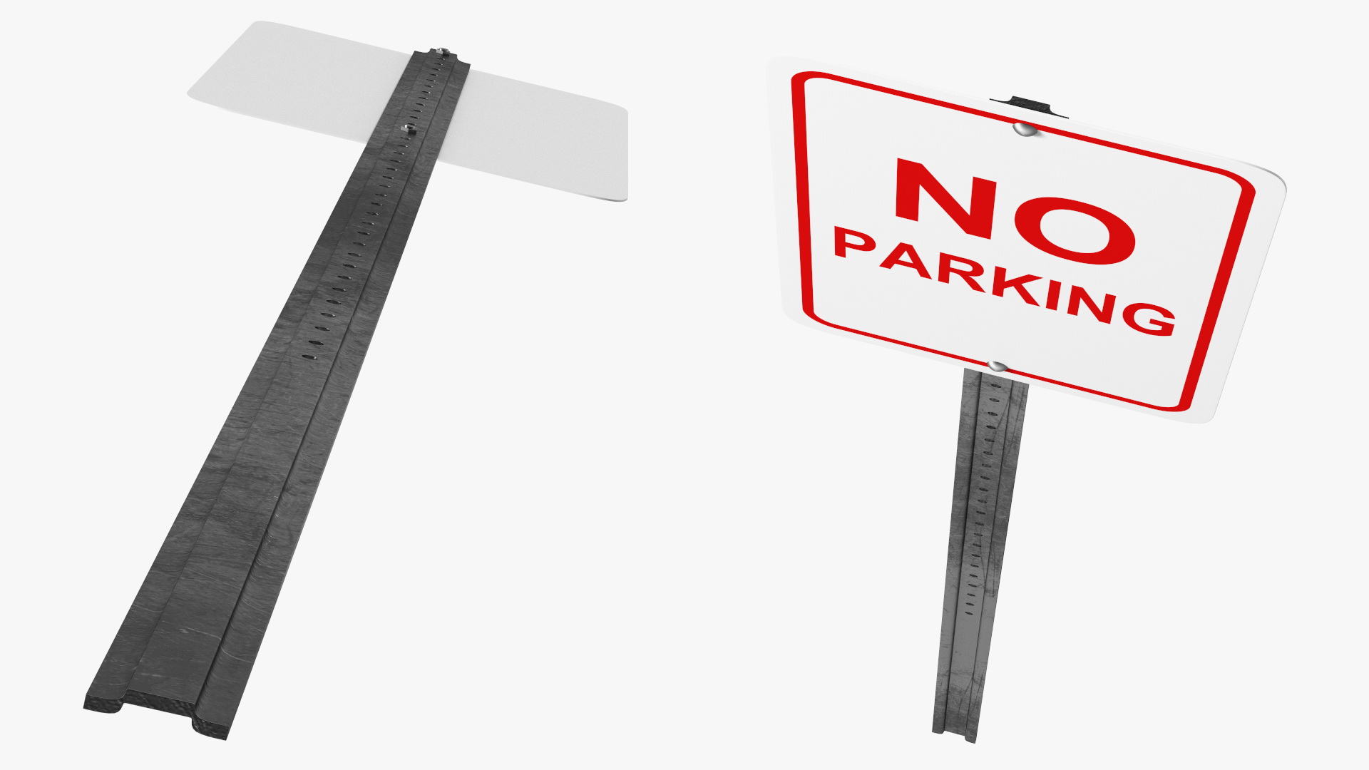 3D No Parking Traffic Sign model