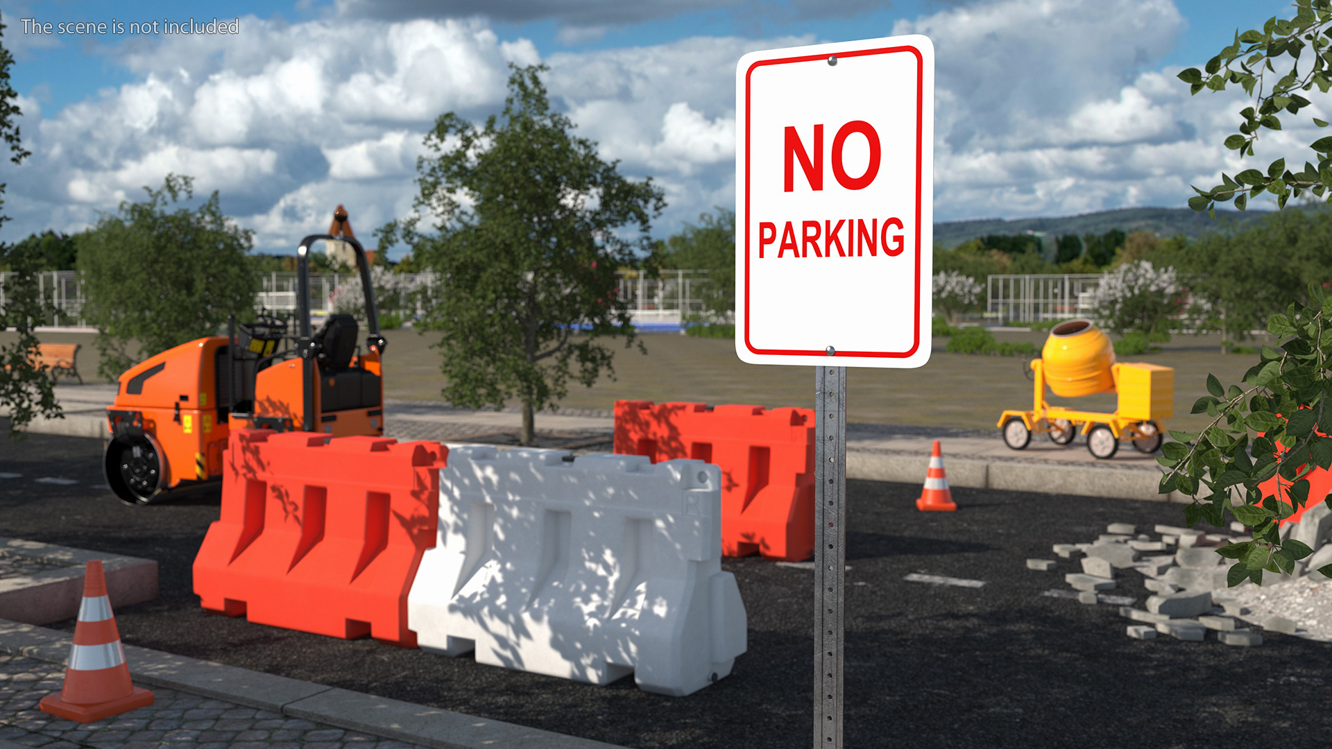 3D No Parking Traffic Sign model