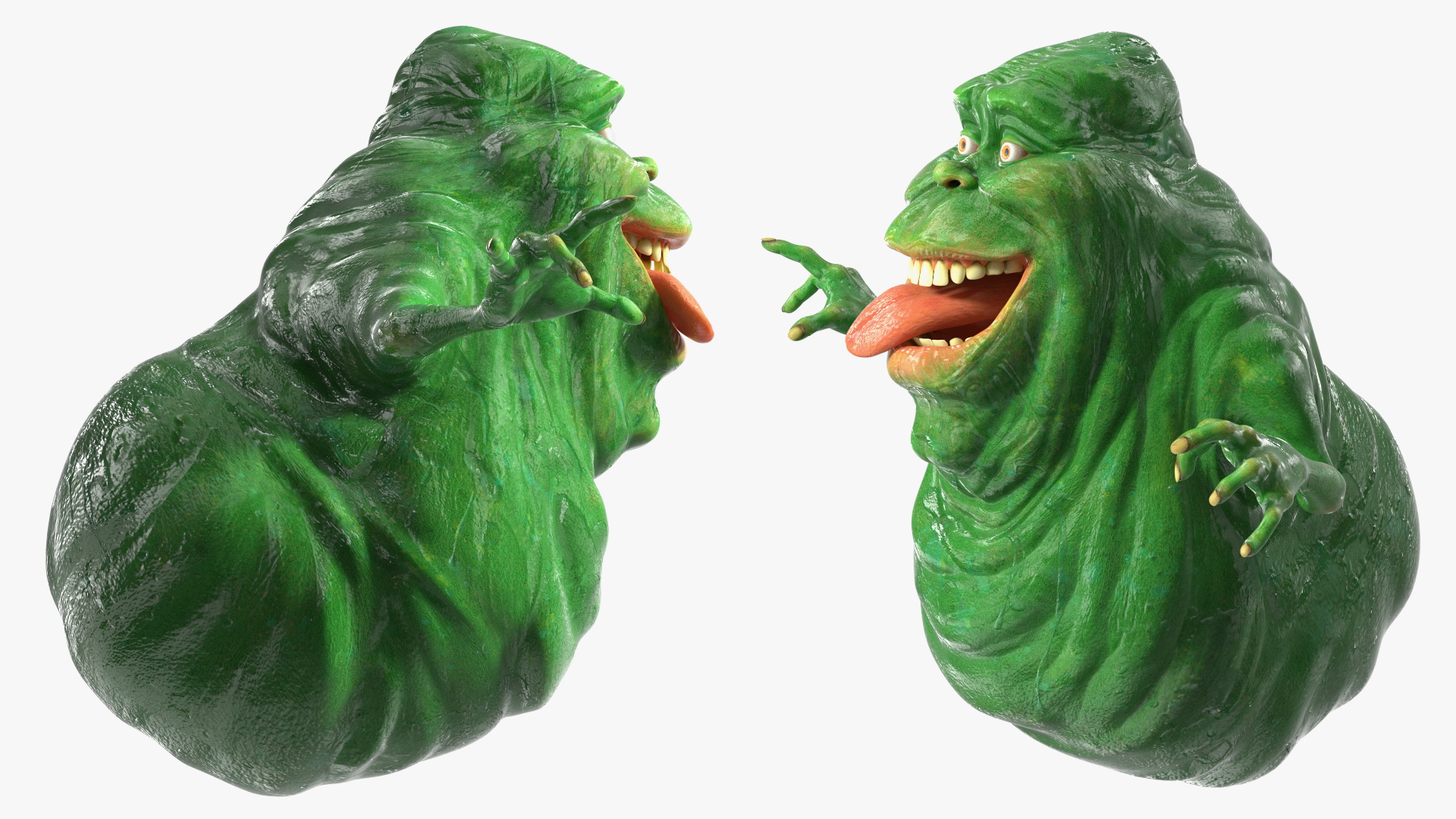 3D Slimer Ghost Character Rigged for Cinema 4D model