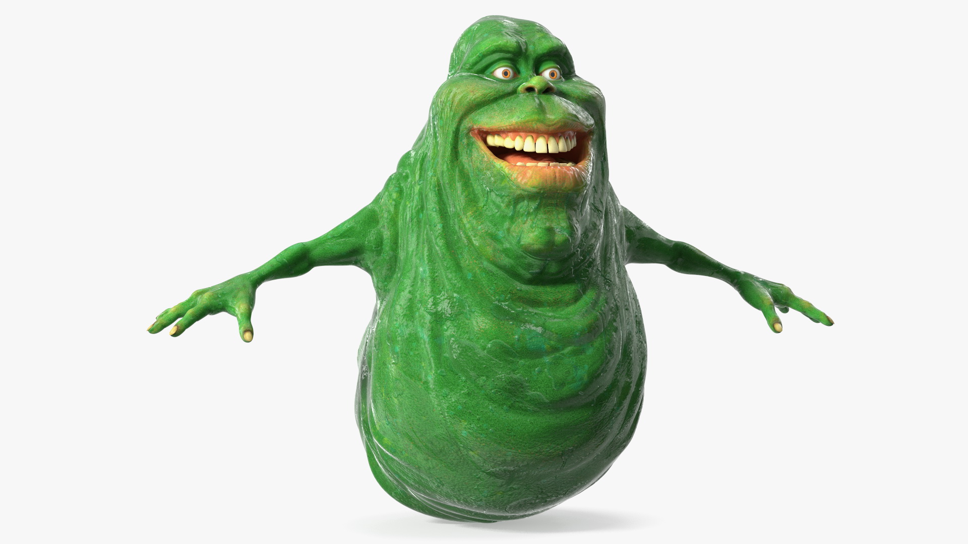 3D Slimer Ghost Character Rigged for Cinema 4D model