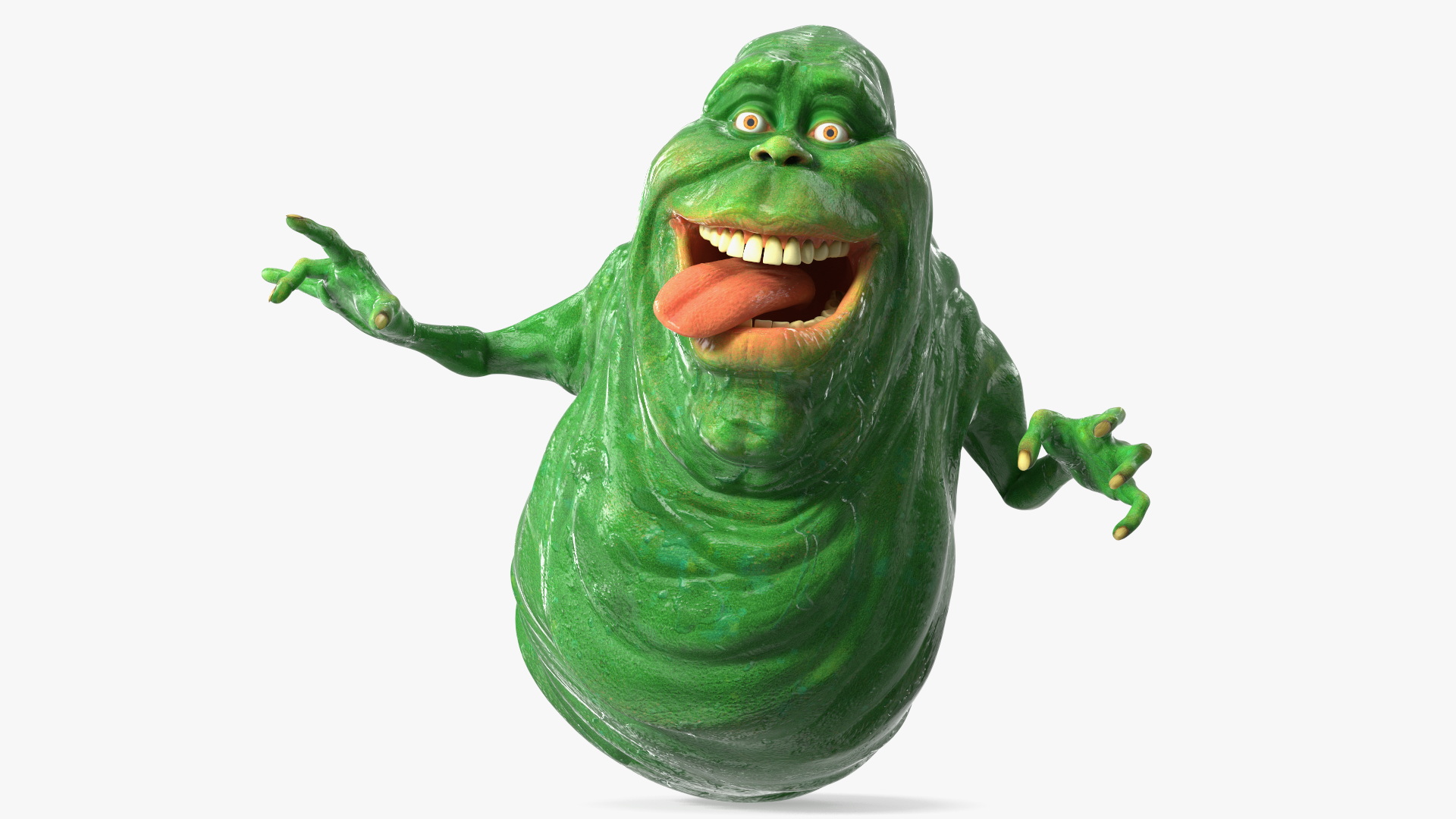 3D Slimer Ghost Character Rigged for Cinema 4D model