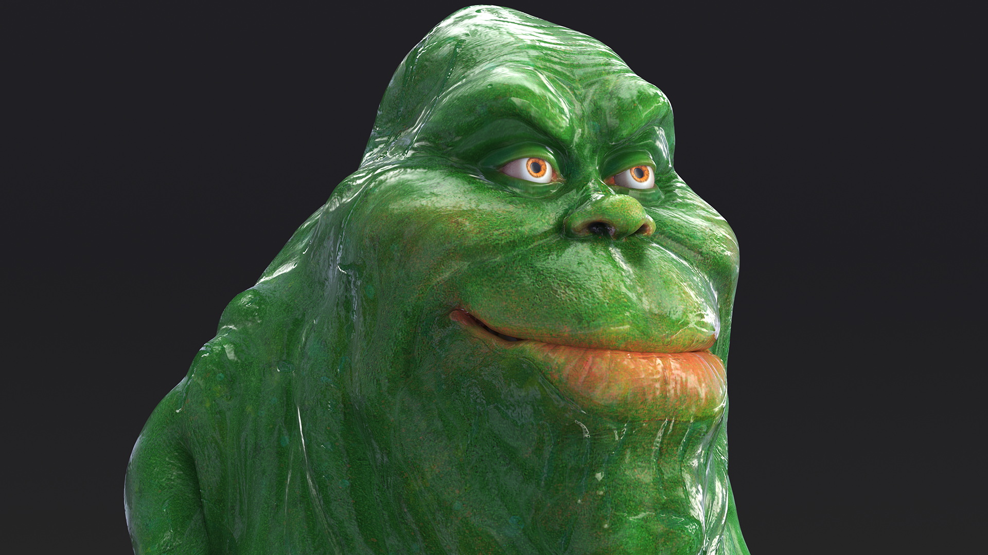 3D Slimer Ghost Character Rigged for Cinema 4D model