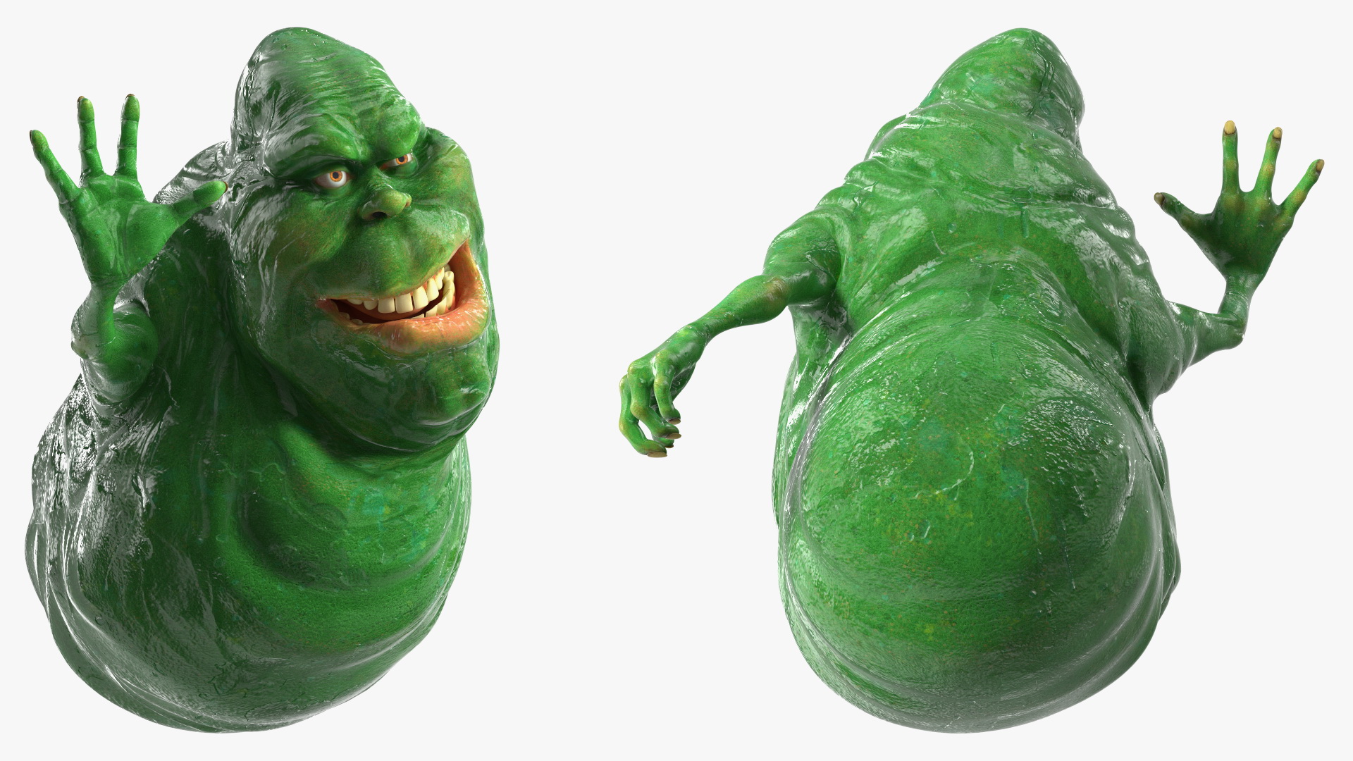 3D Slimer Ghost Character Rigged for Cinema 4D model