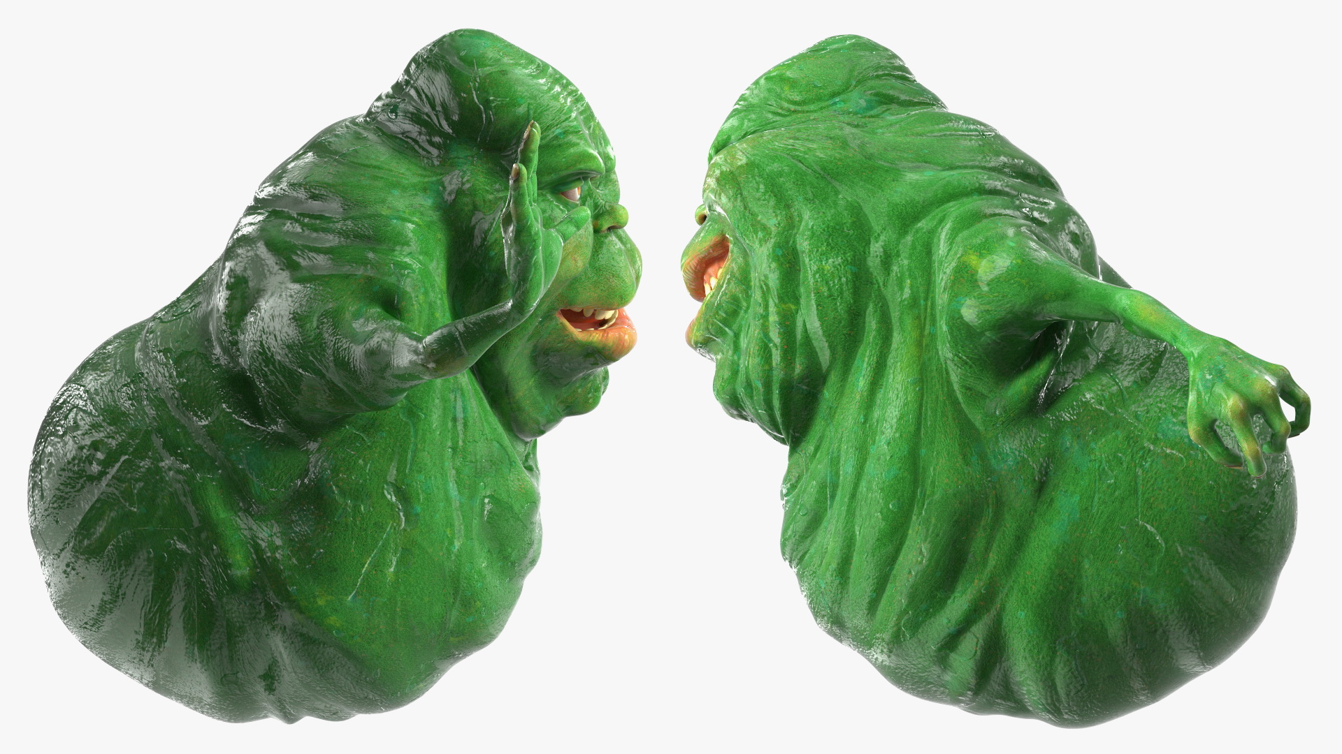 3D Slimer Ghost Character Rigged for Cinema 4D model