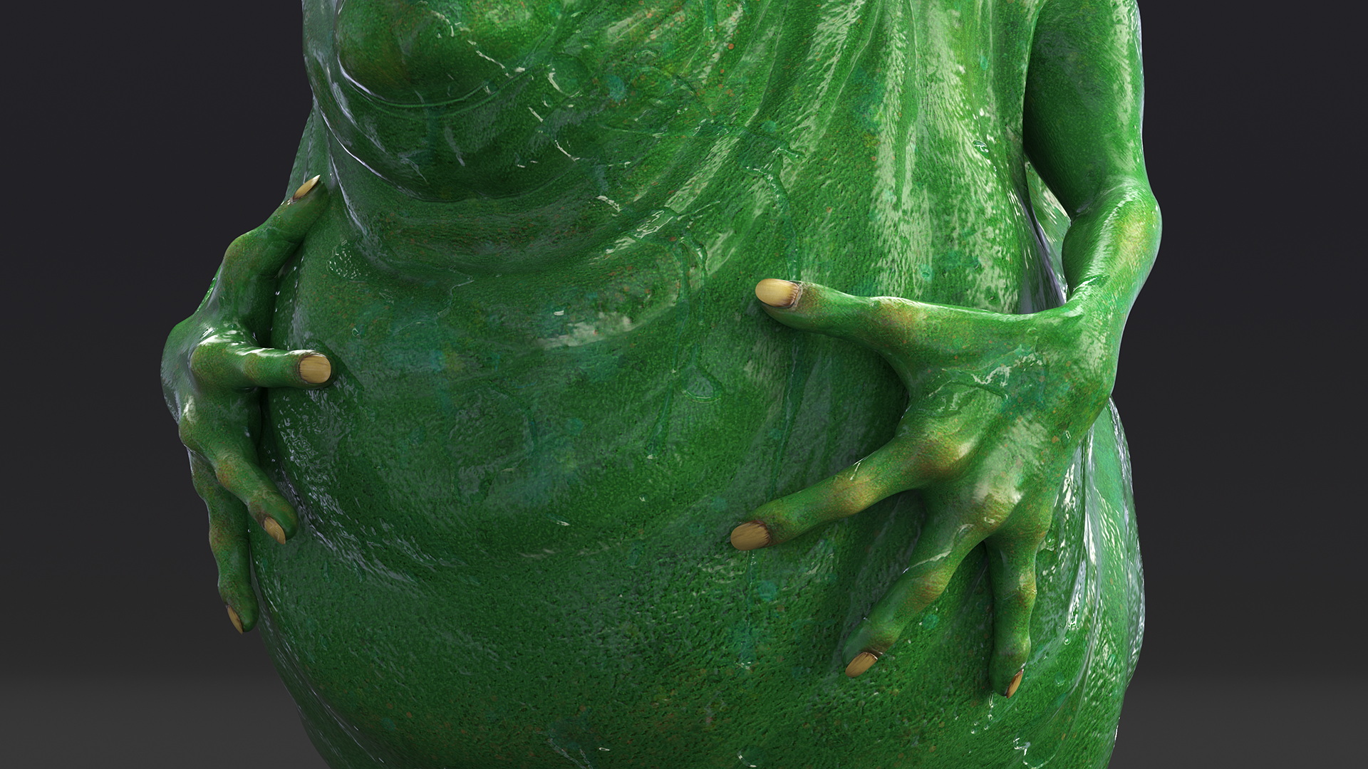 3D Slimer Ghost Character Rigged for Cinema 4D model