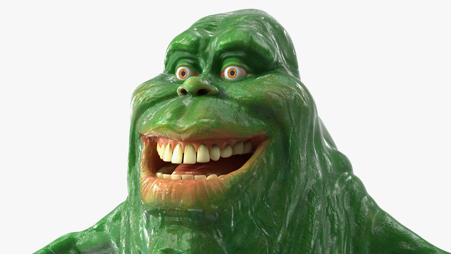 3D Slimer Ghost Character Rigged for Cinema 4D model