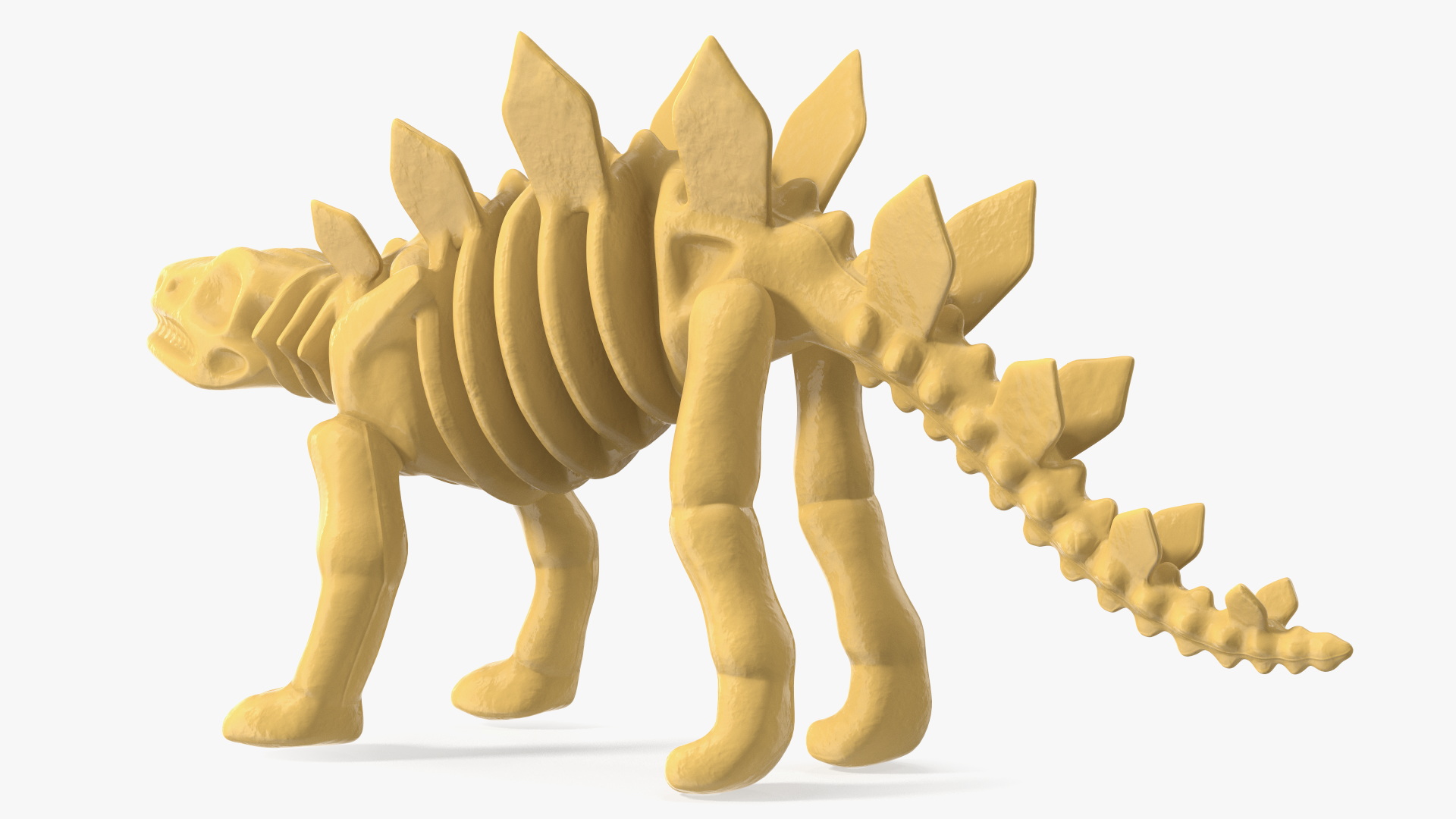 Stegosaurus Skeleton Plastic Toy 3D