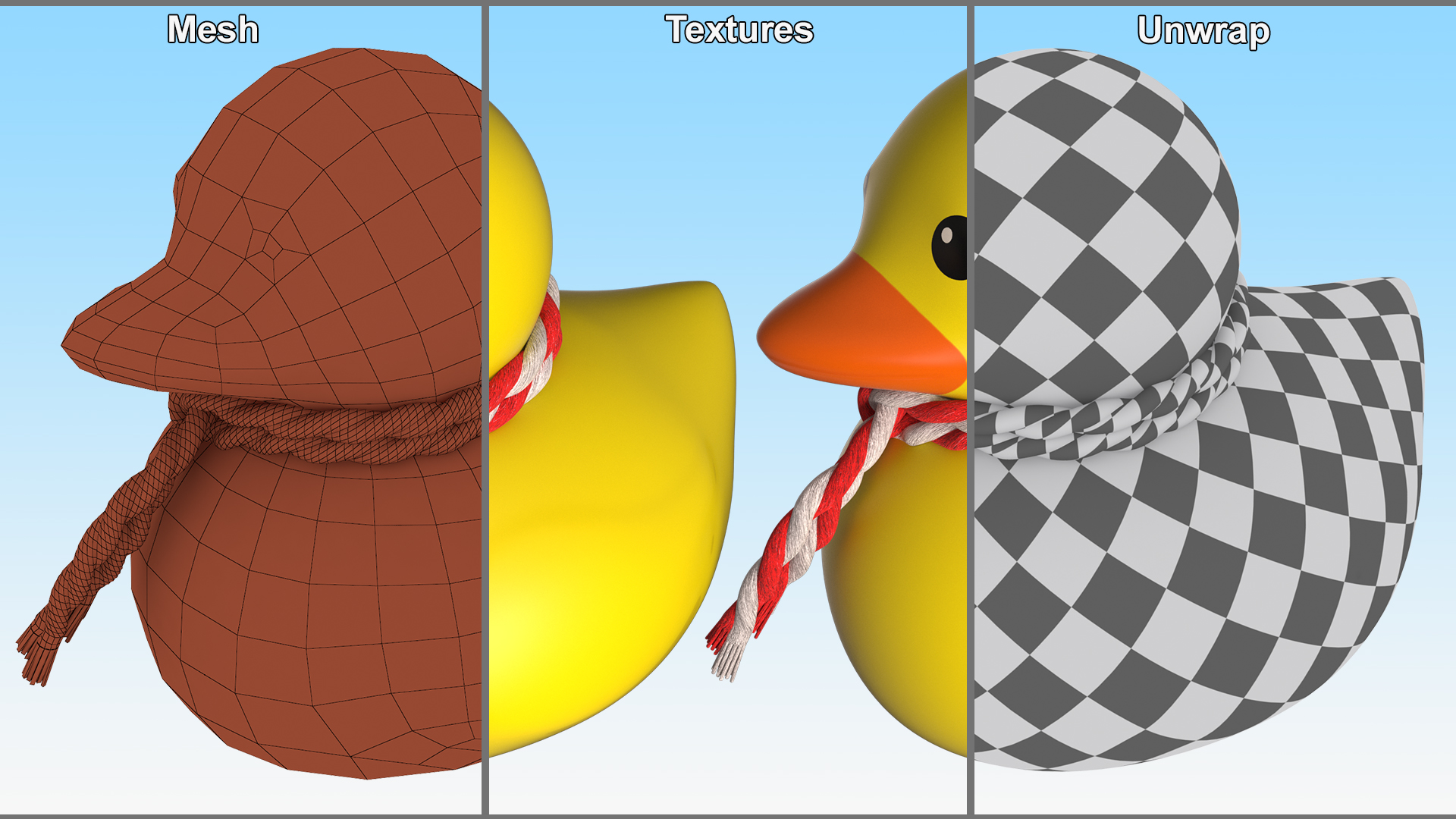 3D model Scarf Red for Rubber Duck