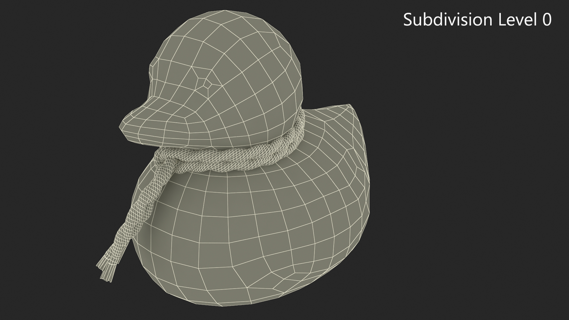 3D model Scarf Red for Rubber Duck