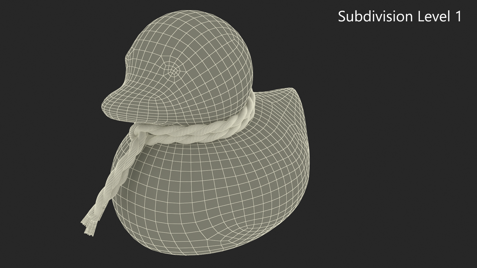 3D model Scarf Red for Rubber Duck