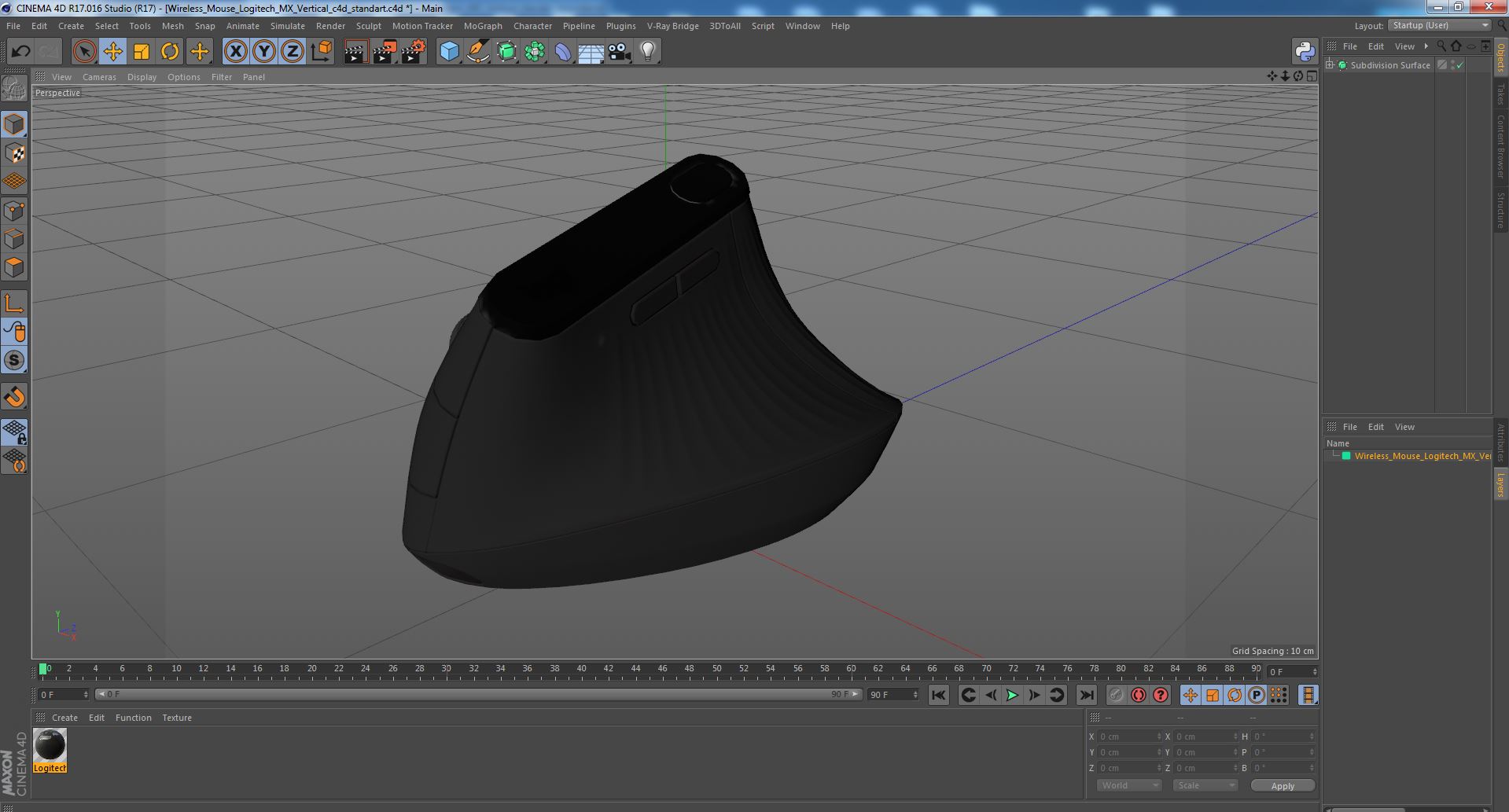 3D model Wireless Mouse Logitech MX Vertical