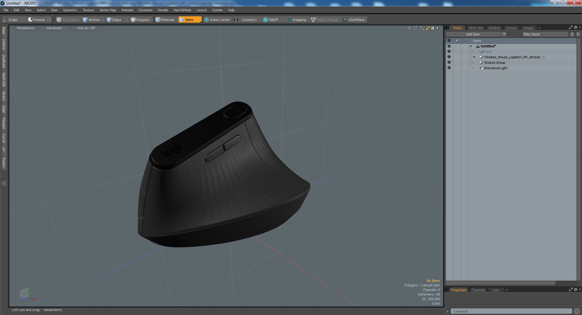 3D model Wireless Mouse Logitech MX Vertical