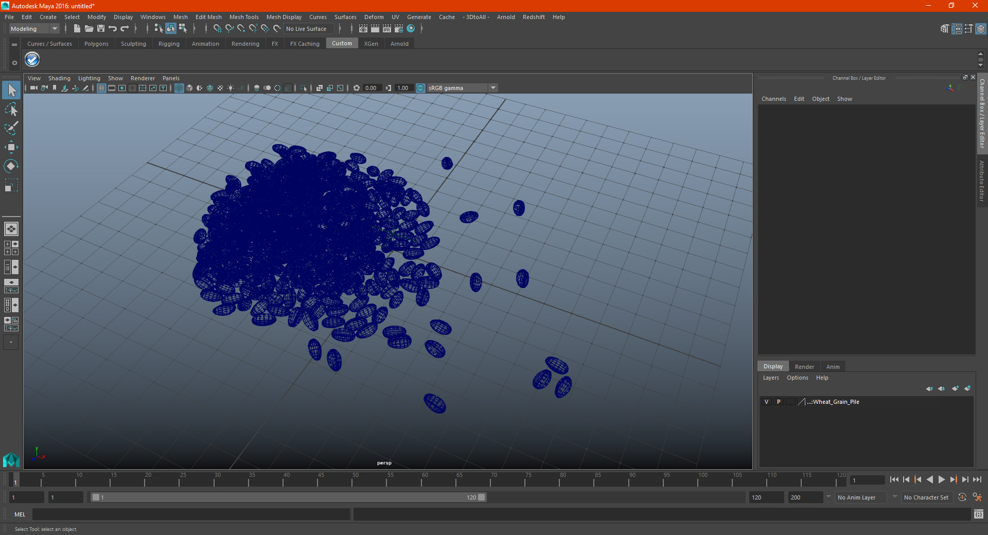3D Wheat Grain Pile