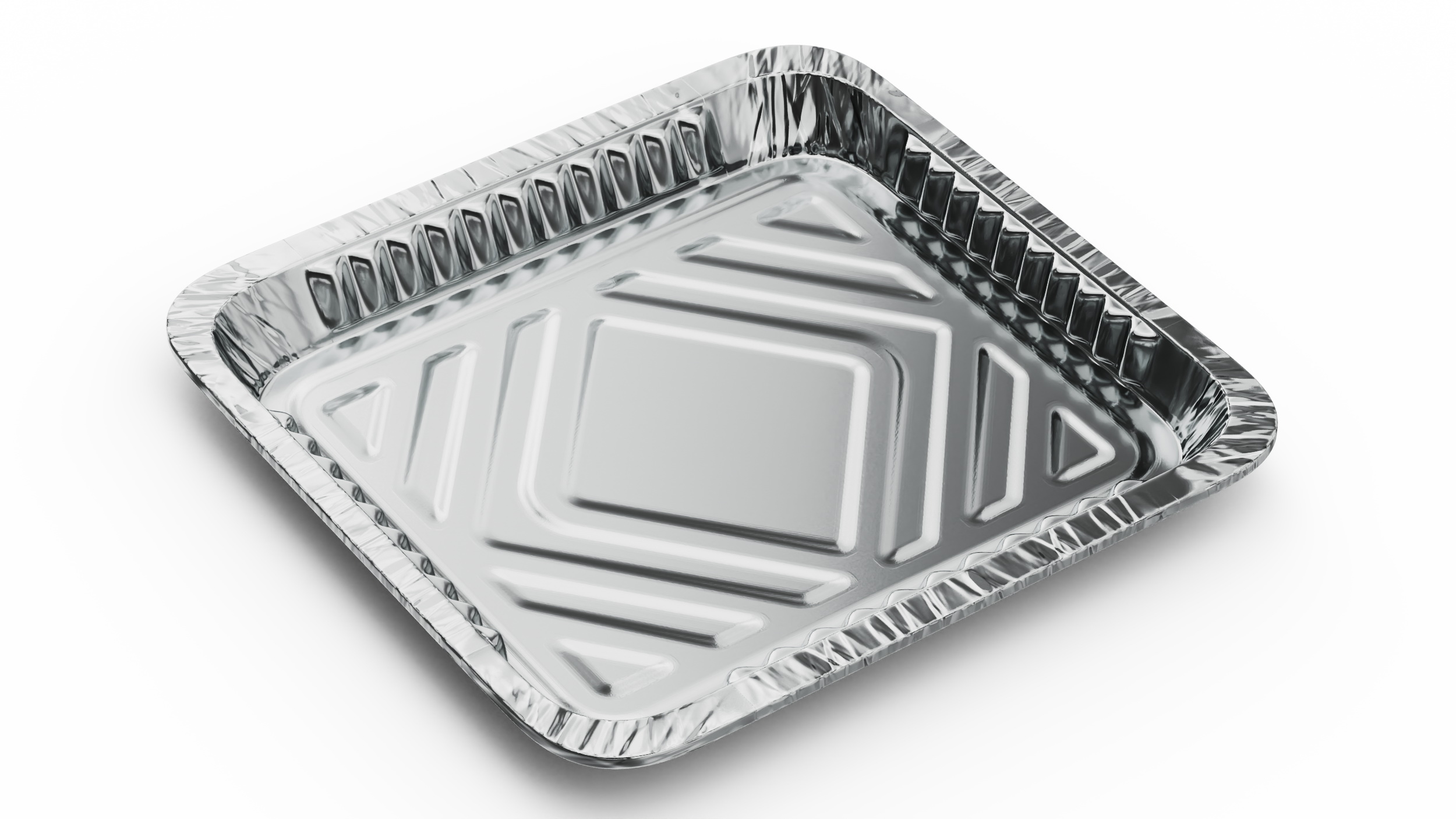 3D Disposable Aluminum Tray for Food 32x32x3cm model