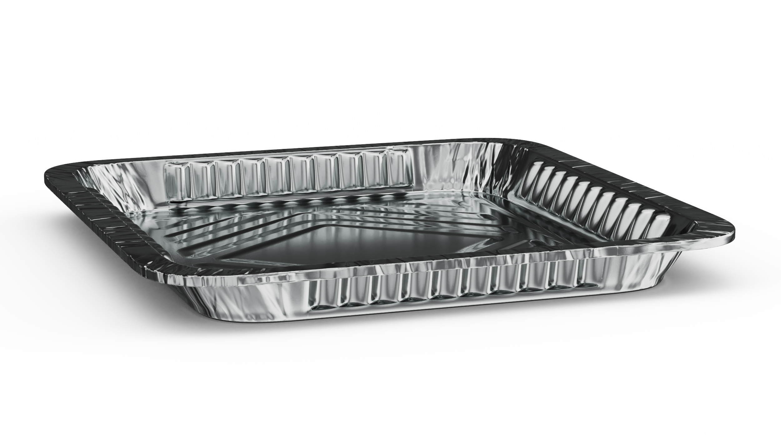 3D Disposable Aluminum Tray for Food 32x32x3cm model