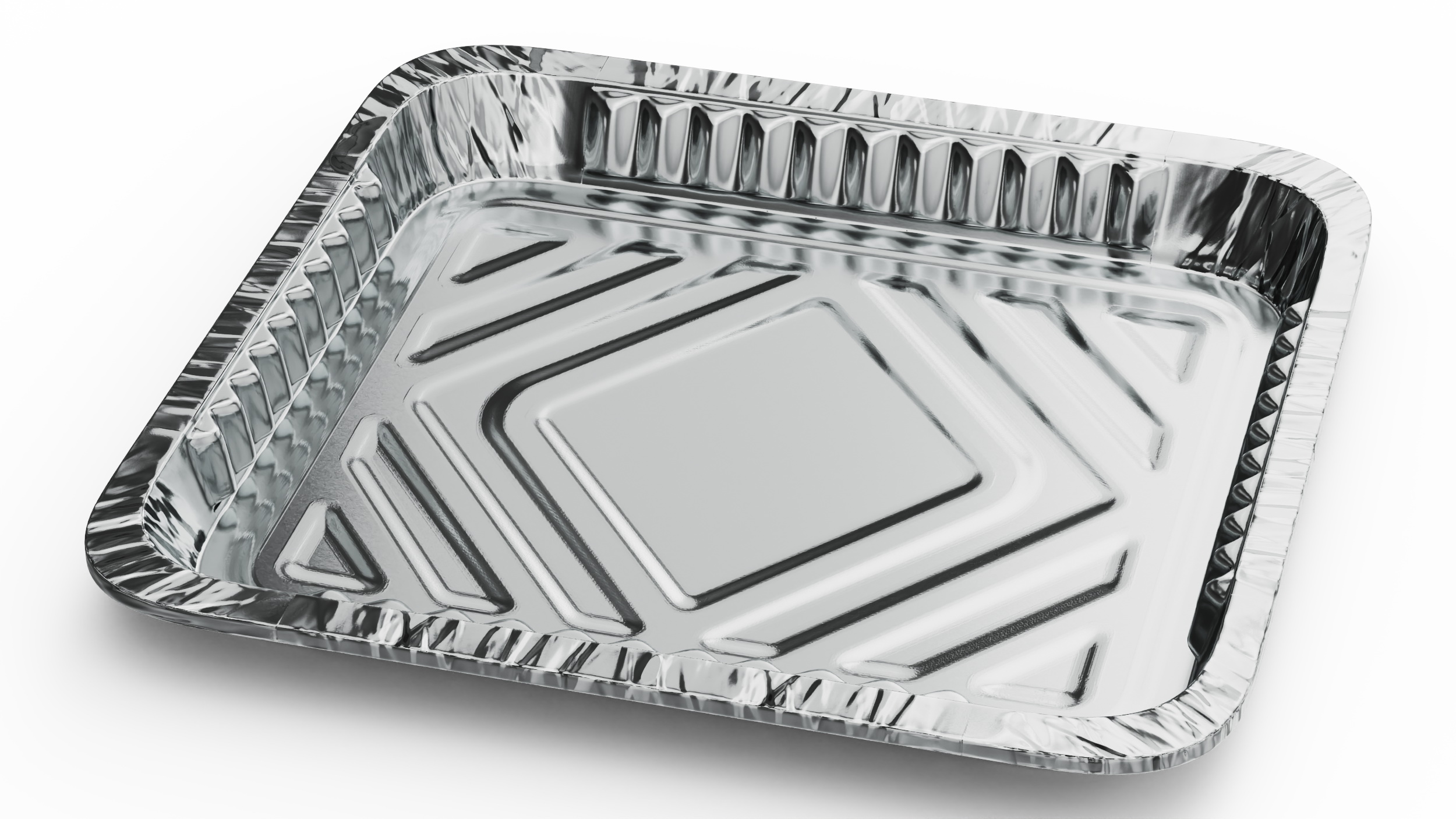 3D Disposable Aluminum Tray for Food 32x32x3cm model