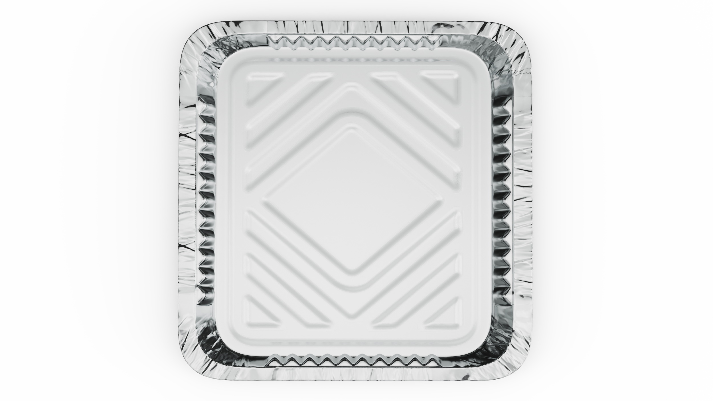 3D Disposable Aluminum Tray for Food 32x32x3cm model
