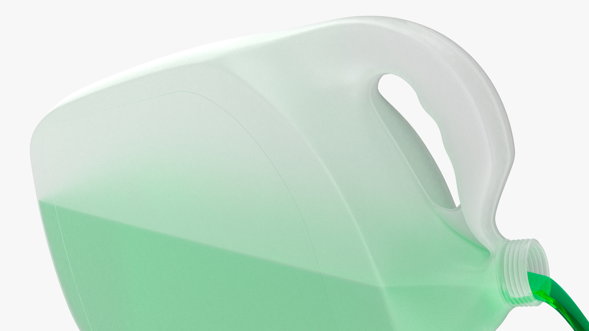 3D Plastic Canister with Green Liquid Pouring Out