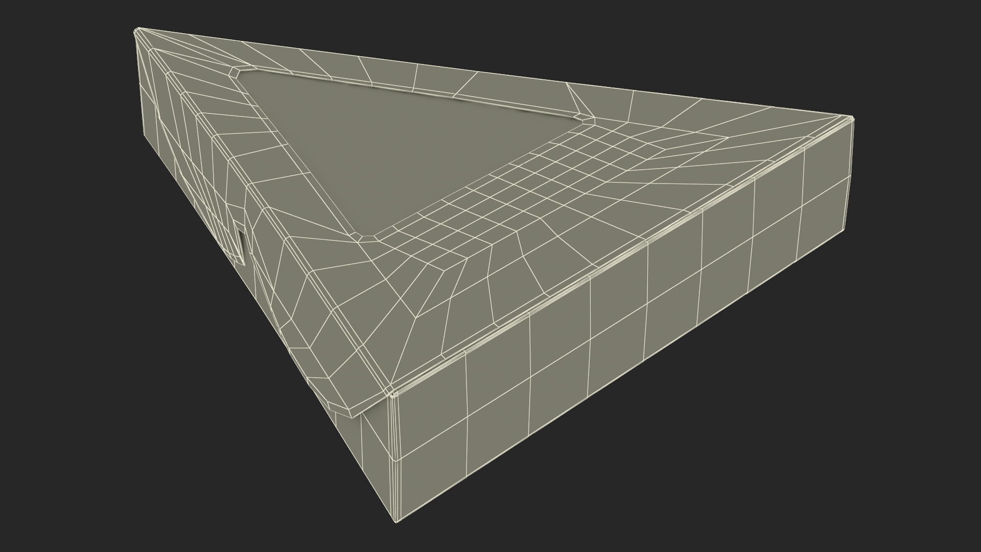 Pizza Slice in Triangle Packaging Box 3D