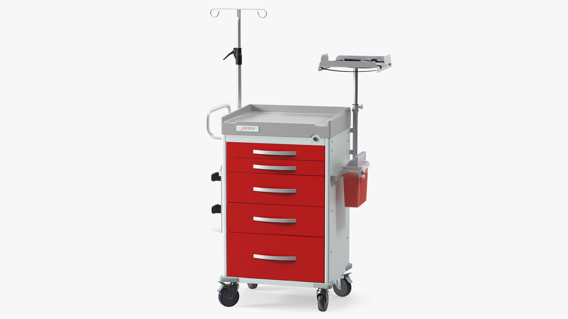 3D model Detecto Medical Cart with Defibrillator Shelf