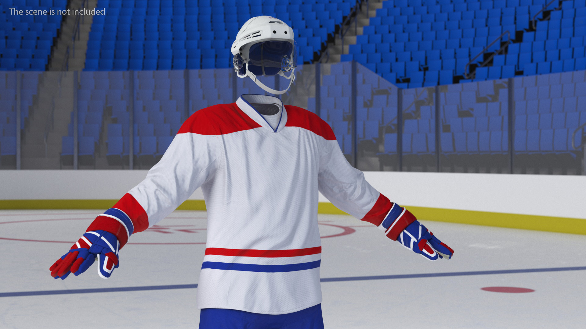3D Ice Hockey Player Gear Set