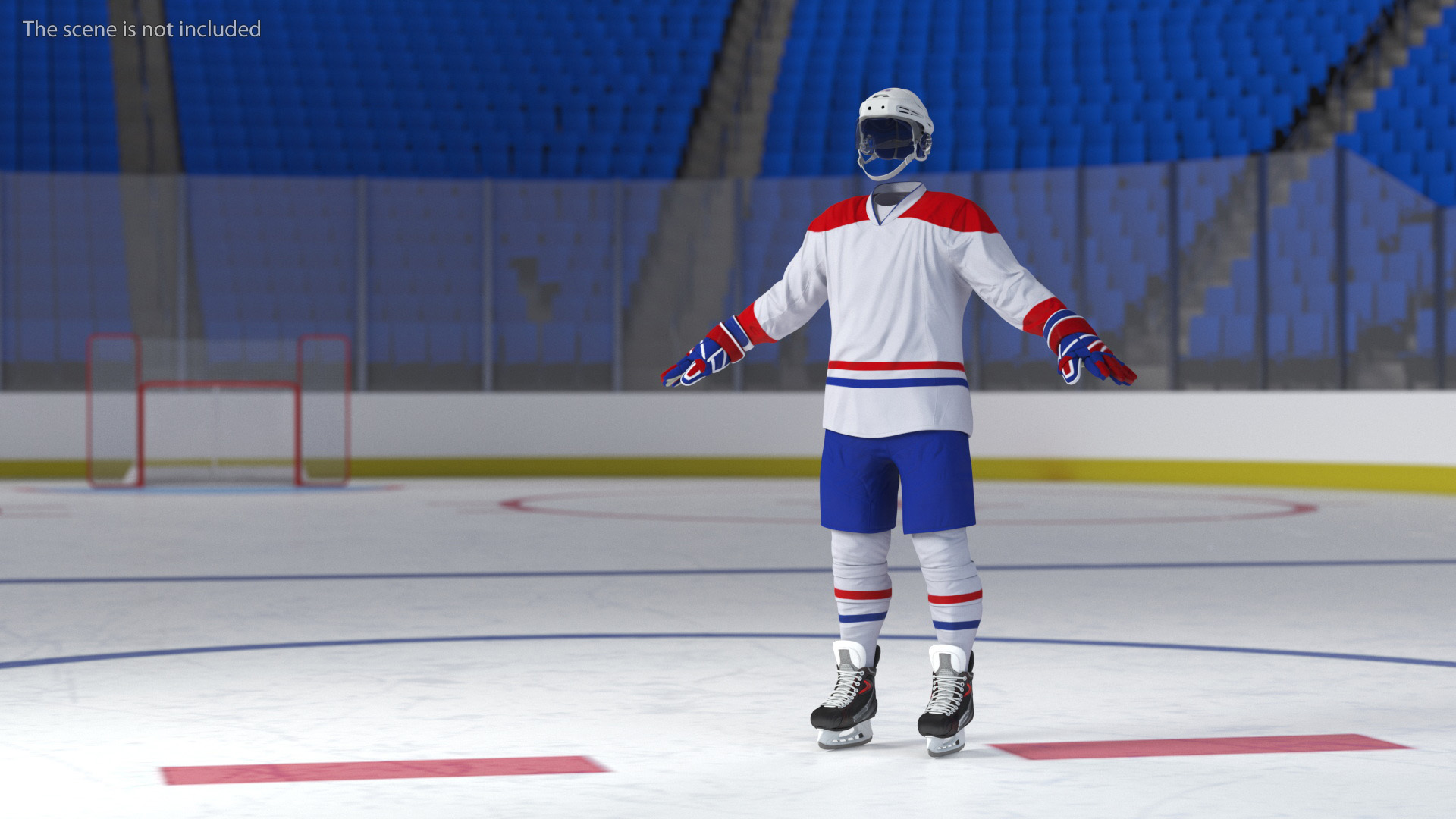 3D Ice Hockey Player Gear Set