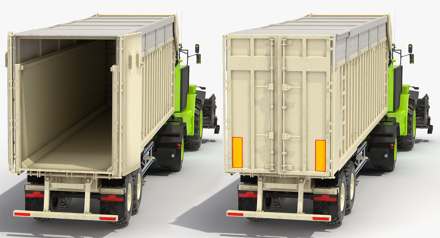 3D Harvester Combine with Trailer Generic model