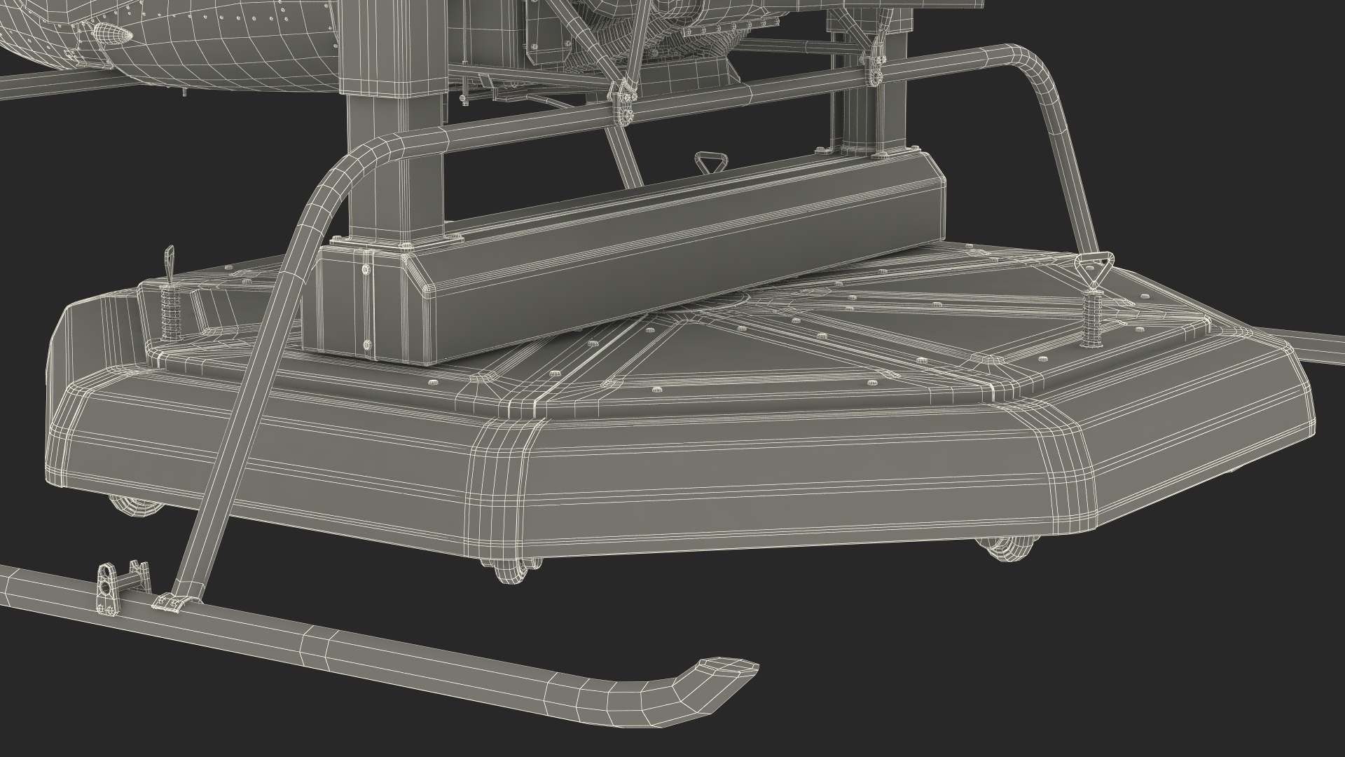 Small Helicopter Training Machine Blue Rigged for Maya 3D model