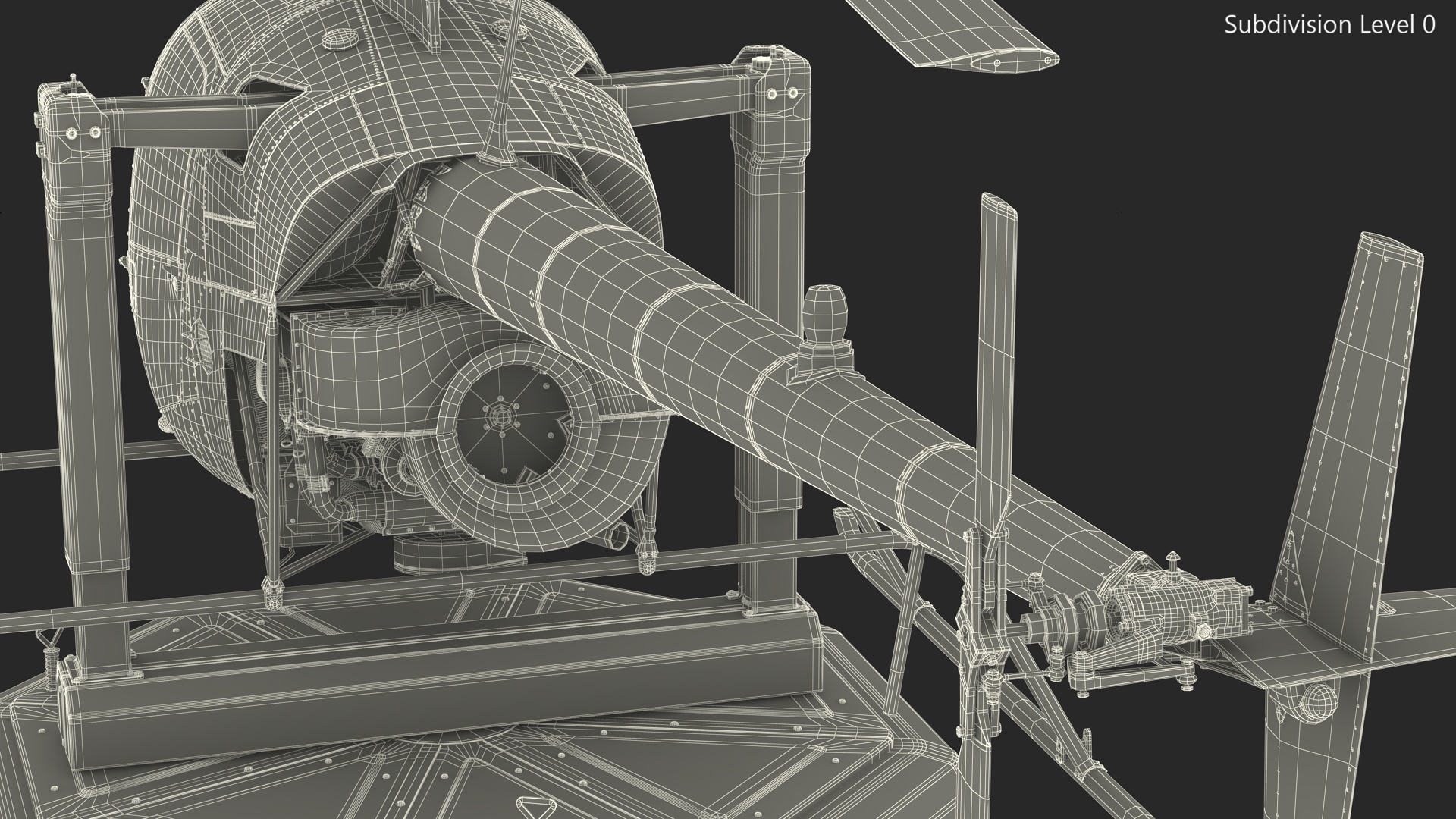 Small Helicopter Training Machine Blue Rigged for Maya 3D model