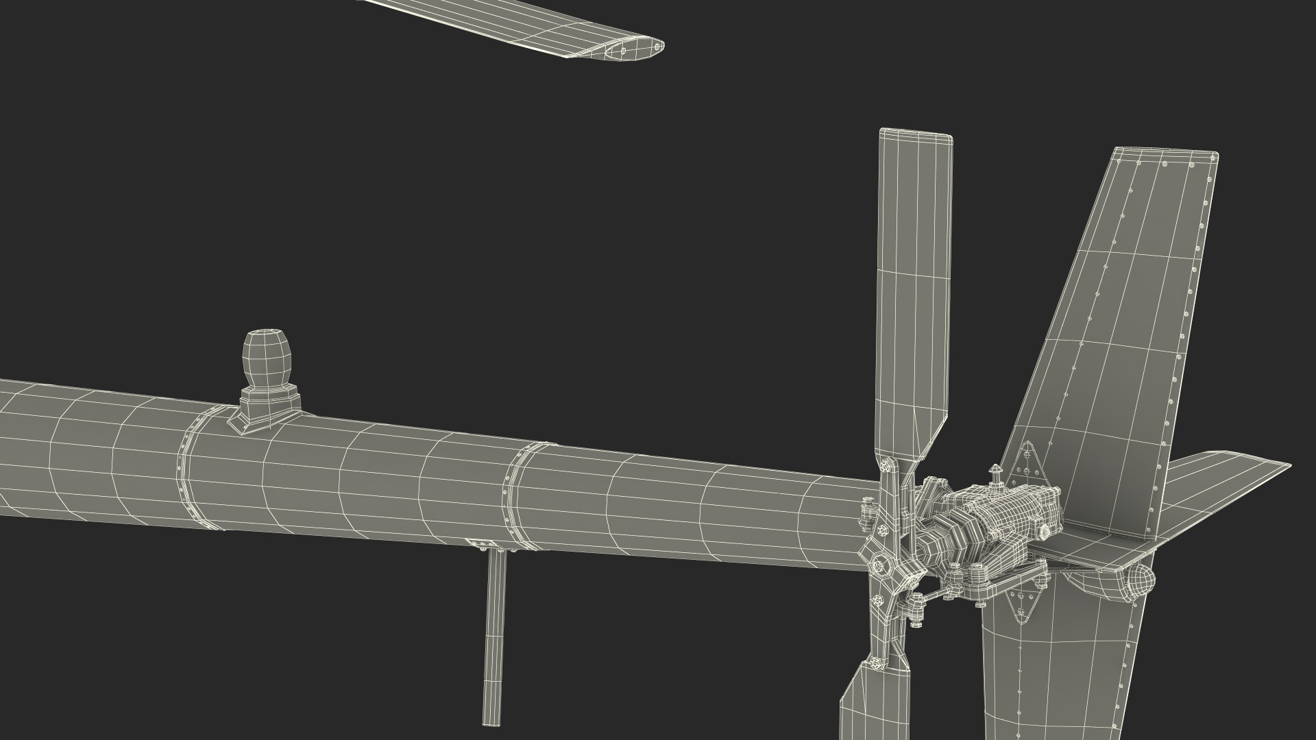 Small Helicopter Training Machine Blue Rigged for Maya 3D model