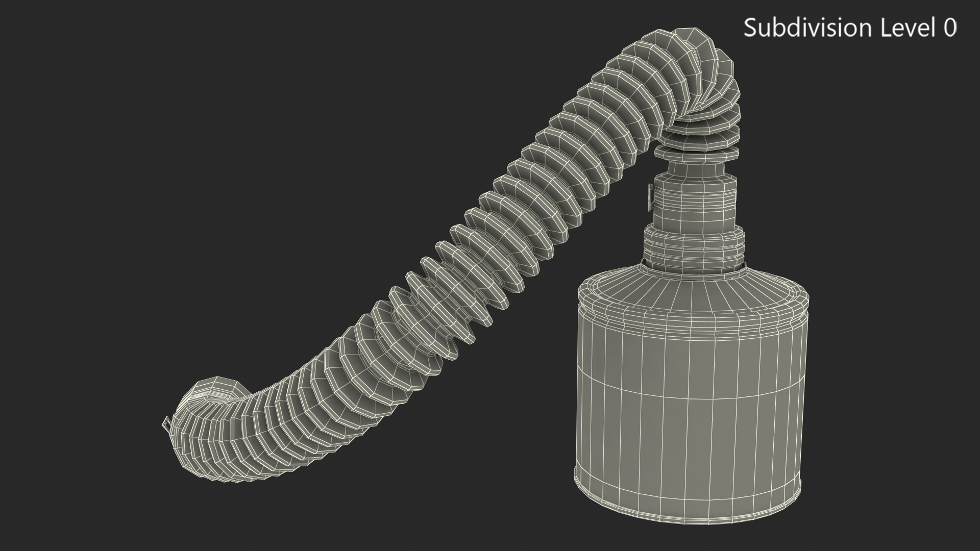 Filter Canister with Long Hose Rigged 3D