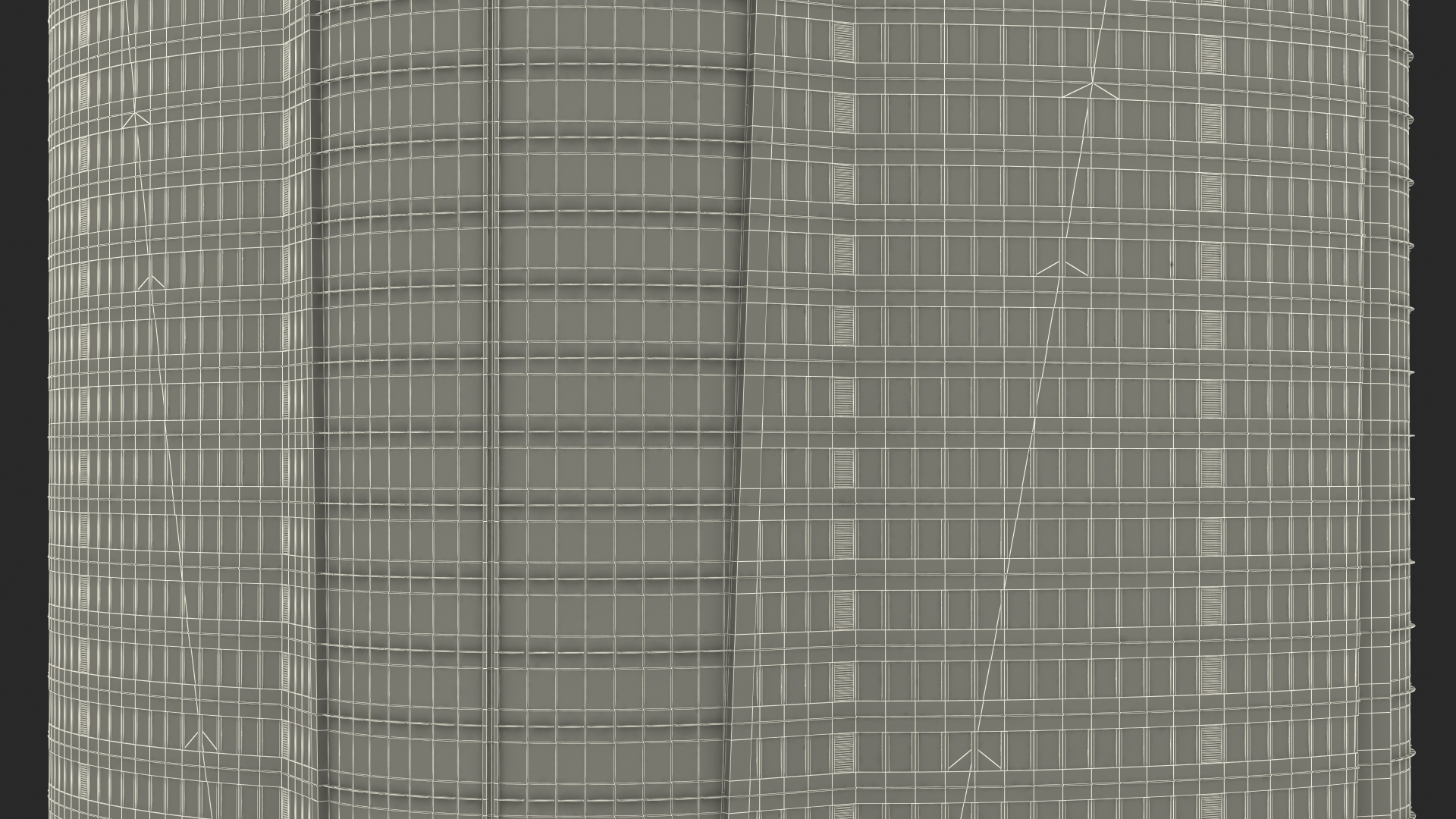 3D Residential Building Night Glow