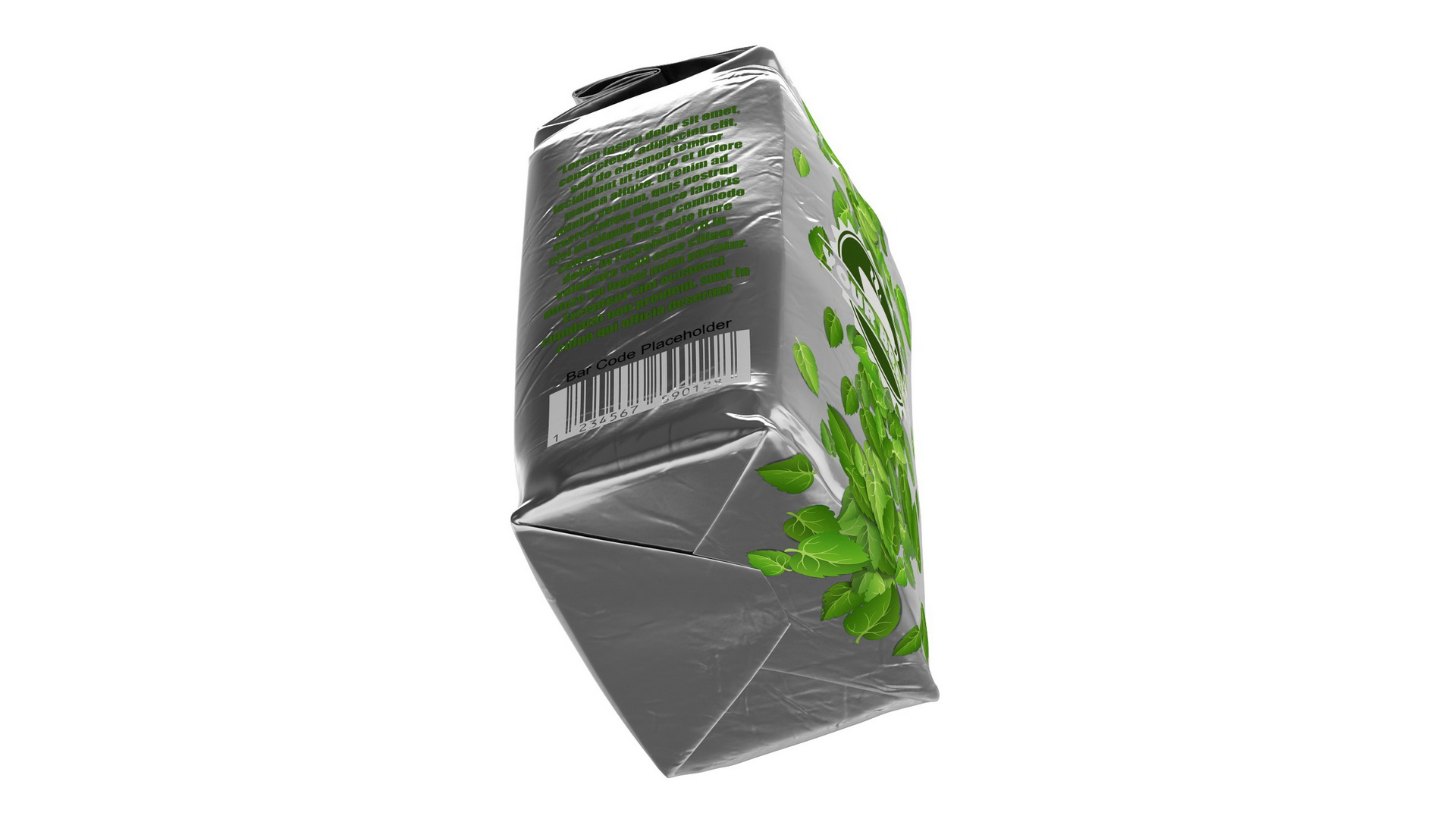 Foil Package 2lb Mockup Green 3D model