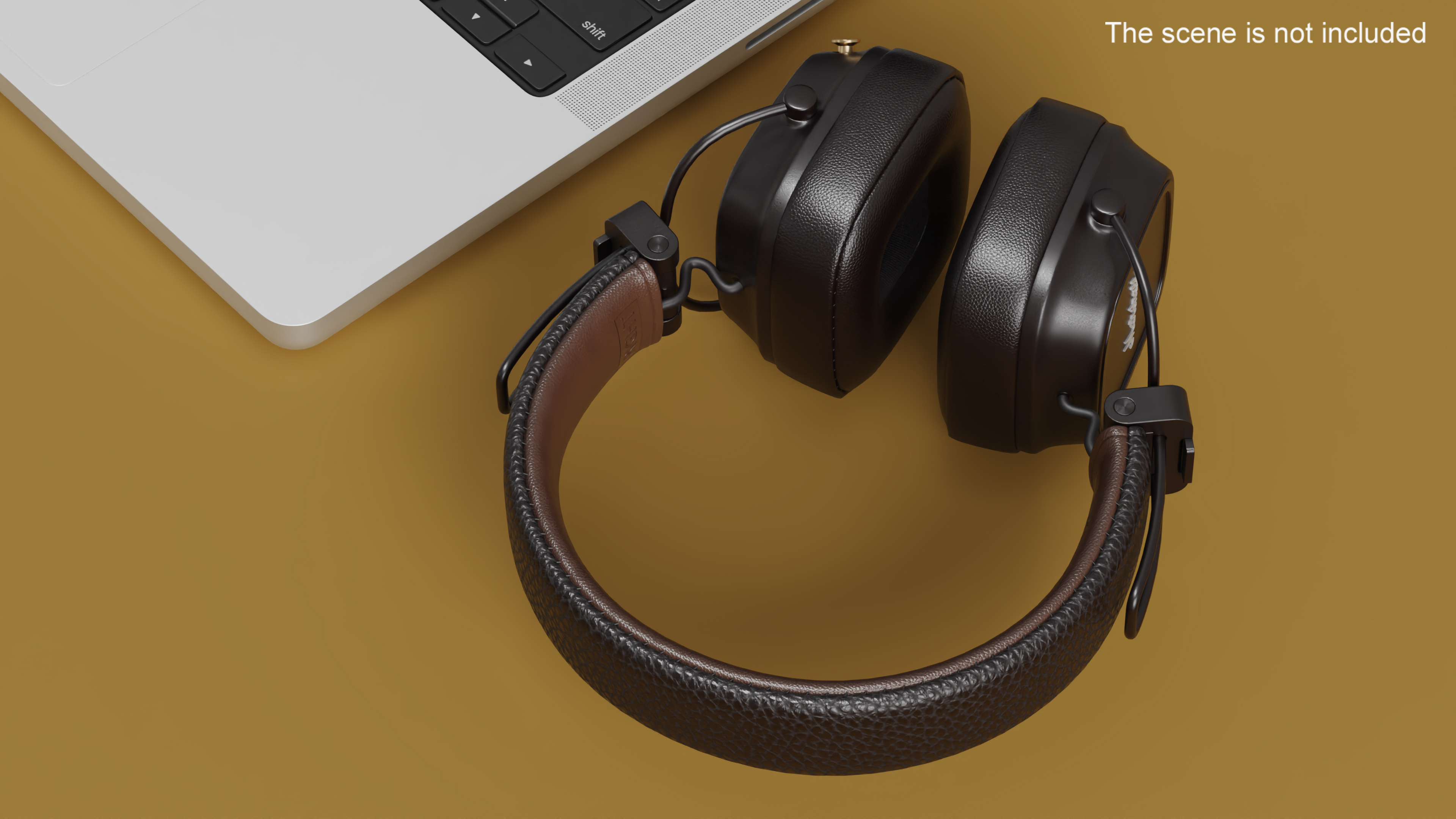 3D model Marshall Headphones Brown