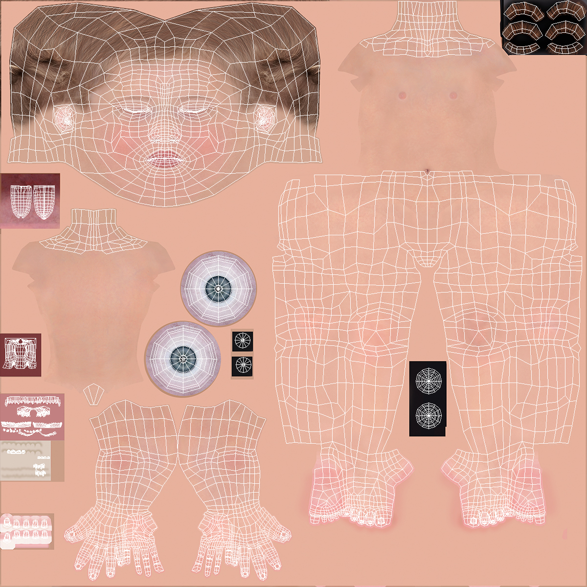 Toddler in Bodysuit Sitting Pose 3D