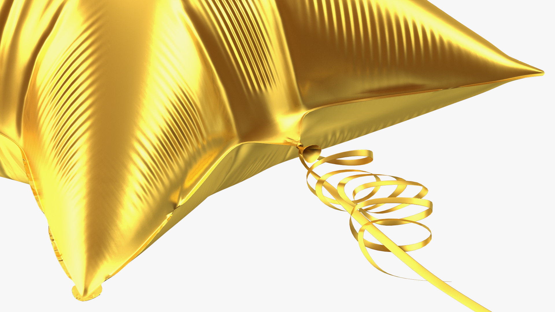 3D Matte Gold Star Foil Balloon model