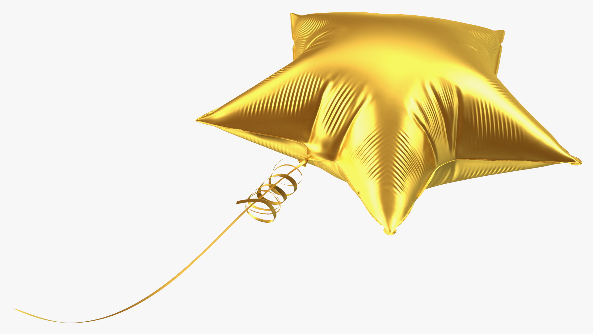 3D Matte Gold Star Foil Balloon model