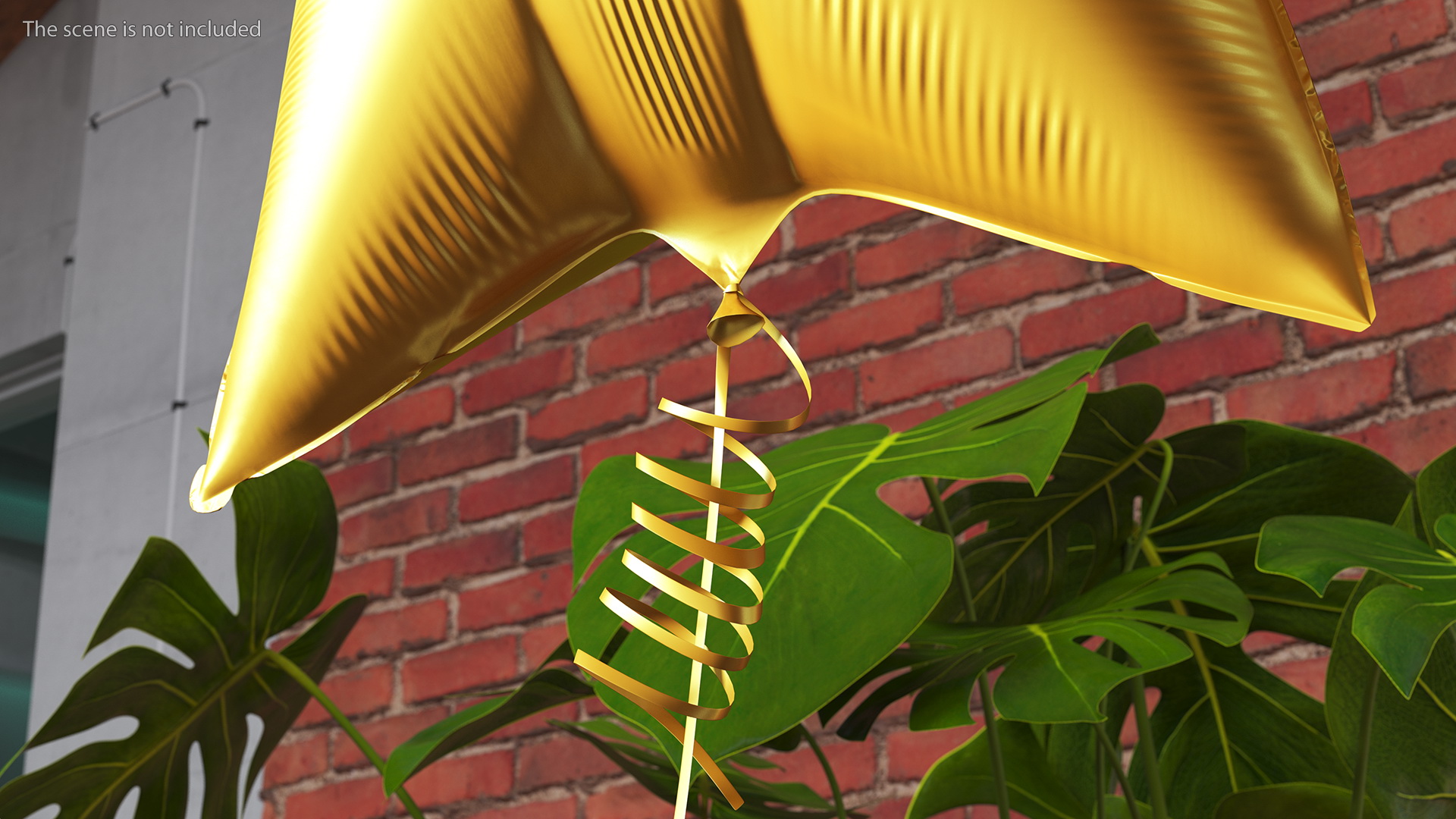 3D Matte Gold Star Foil Balloon model