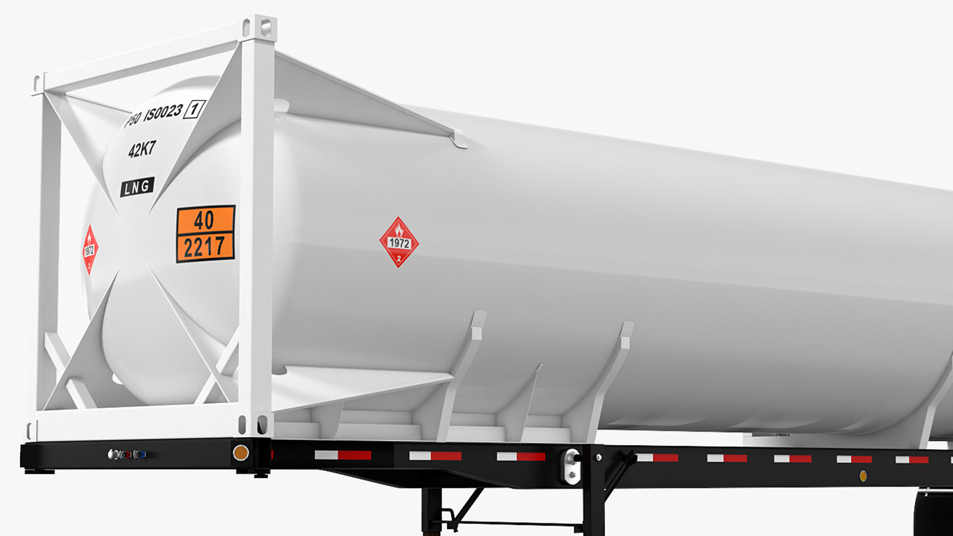 Freightliner Truck with Gas Tank Rigged 3D model
