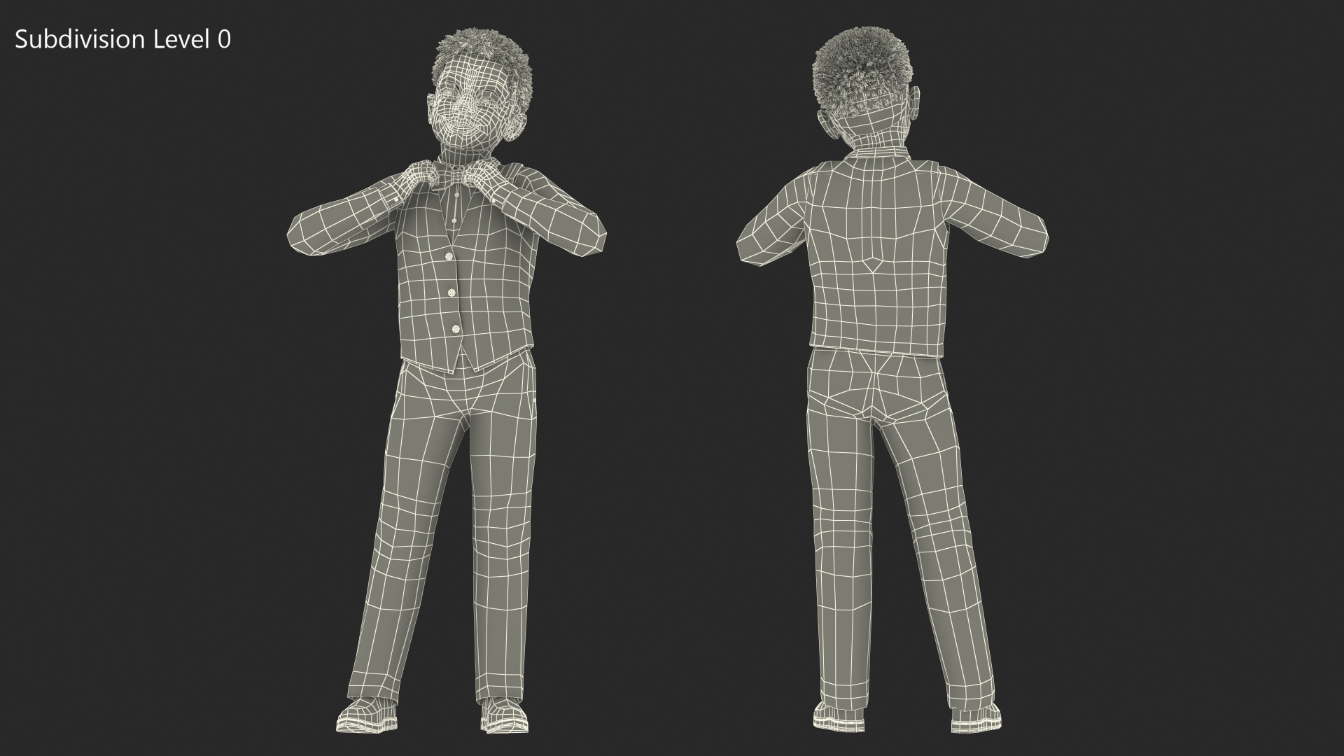 Black Child Boy Party Style 3D